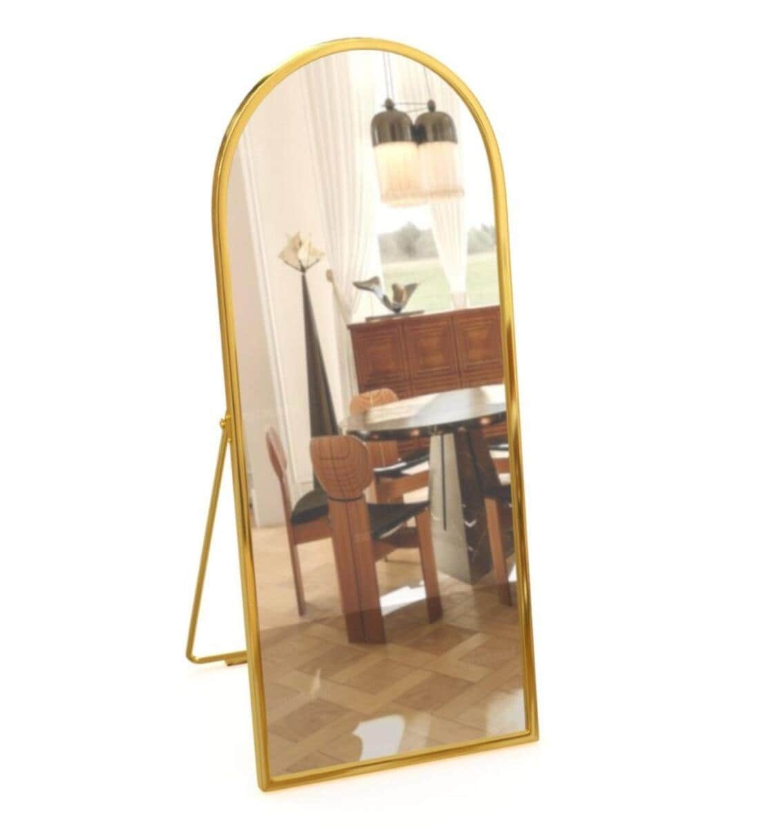Buy Gold Full Length Arch Mirror with Stand by Casagold Online Full