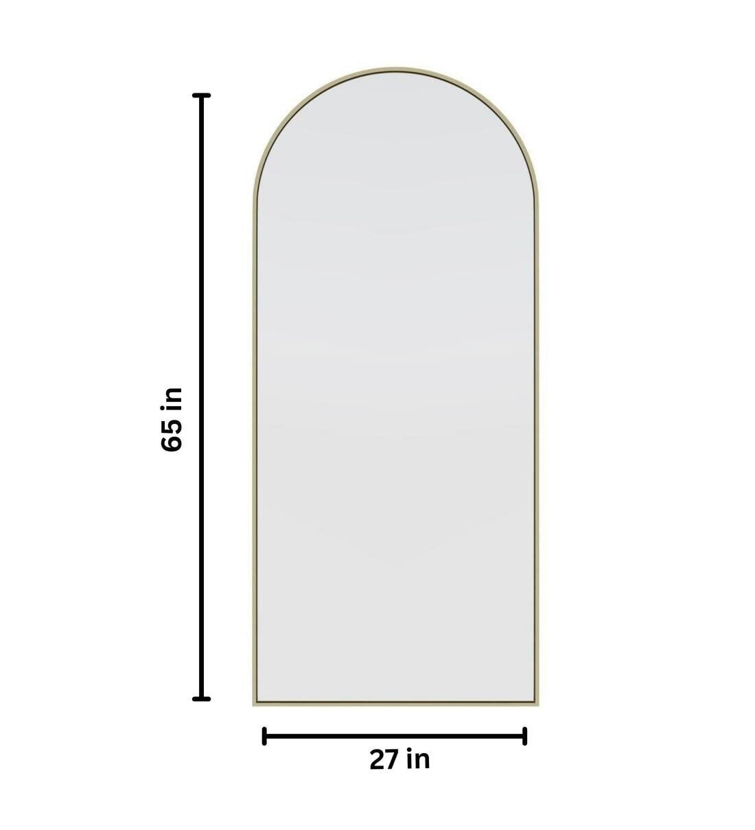 Buy Gold Full Length Arch Mirror with Stand by Casagold Online Full