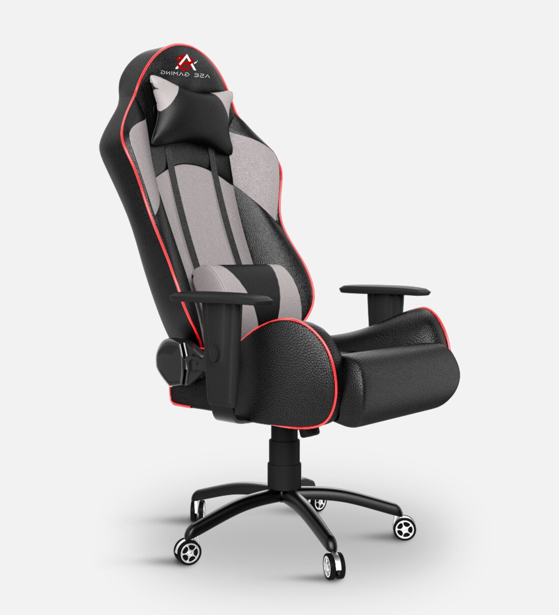 Buy Gold Leatherette Gaming Chair in Grey & Black Colour by ASE Gaming