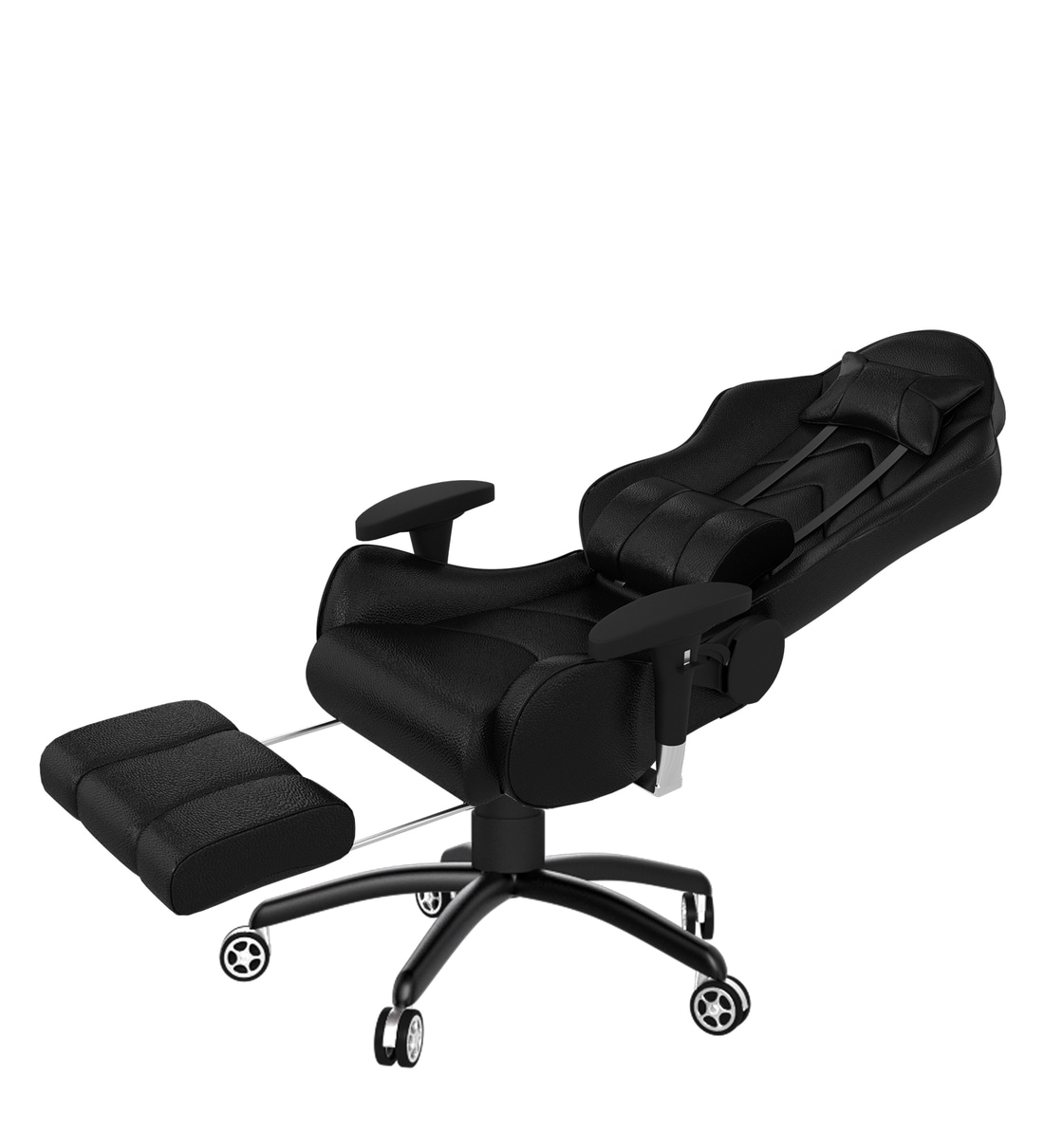 Buy Gold Gaming Chair With Footrest In Black Colour By ASE Gaming Online Gaming Chairs