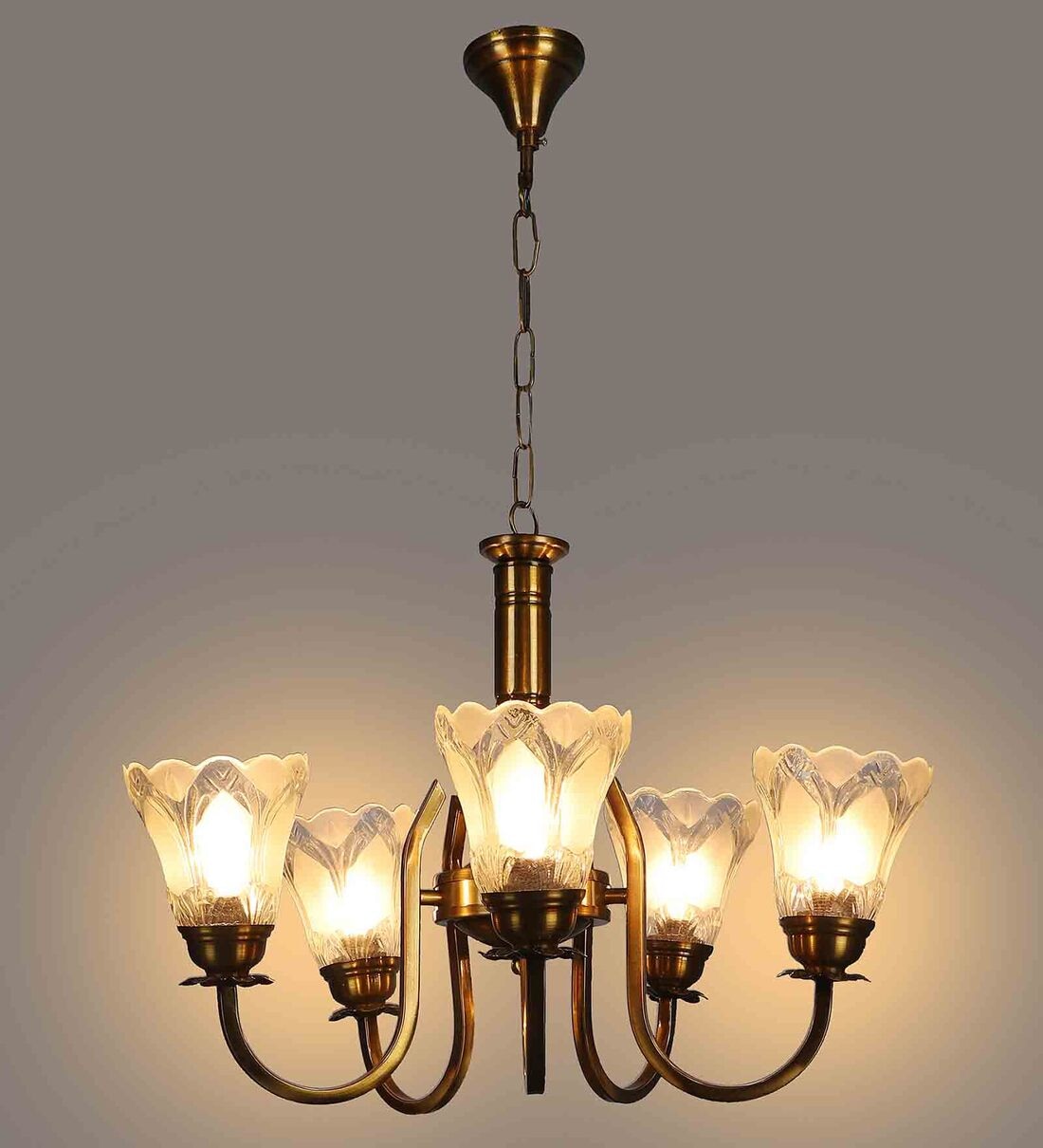 Buy Gold Iron chandlier by Eliante by Jainsons Lights Online - Shaded ...