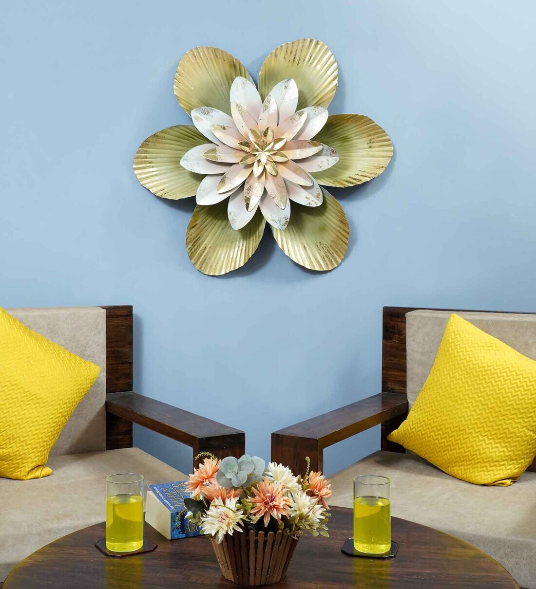 Buy Gold Iron Floral Metal Wall Art by The Shining Rays at 48 OFF by The Shining Rays Pepperfry