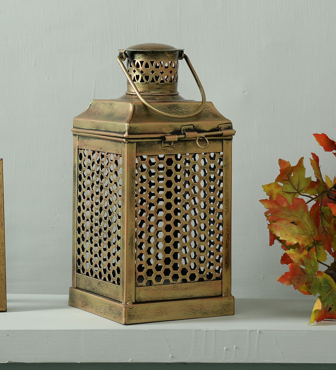 Buy Gold Iron Hanging Tea Light Holder By Decocraft Online Table Tea