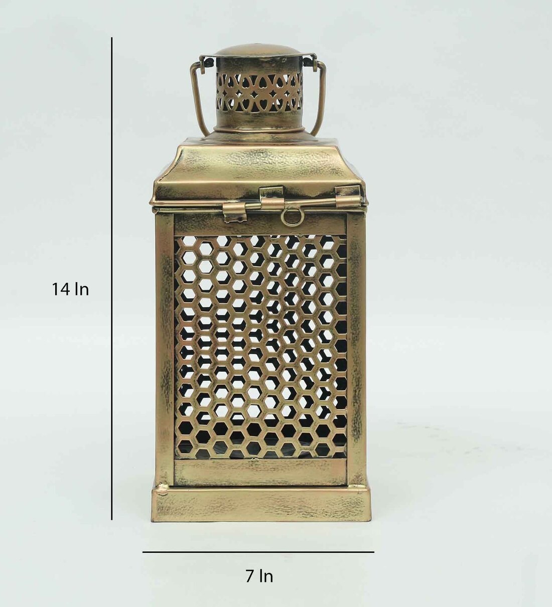 Buy Gold Iron Hanging Tea Light Holder By Decocraft Online Table Tea