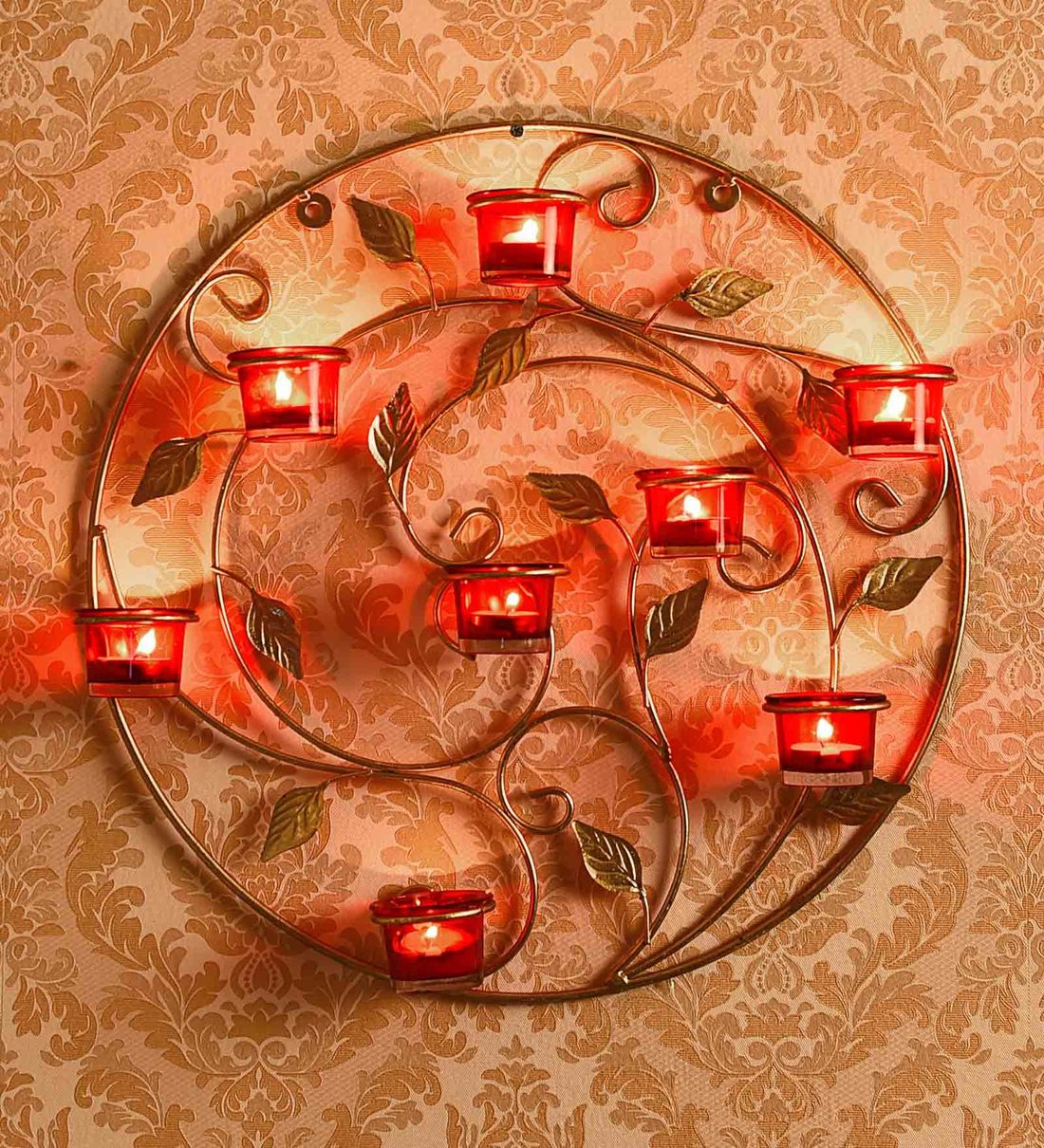 Buy Gold Metal Wall Tea Light Holder by Hosley Online Wall Tea Light