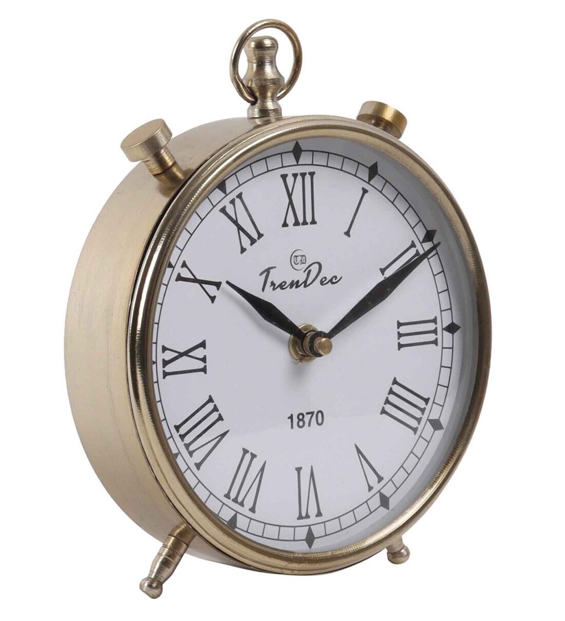 Buy Gold Metal Analog Table Clock Online Table Clocks Table Clocks