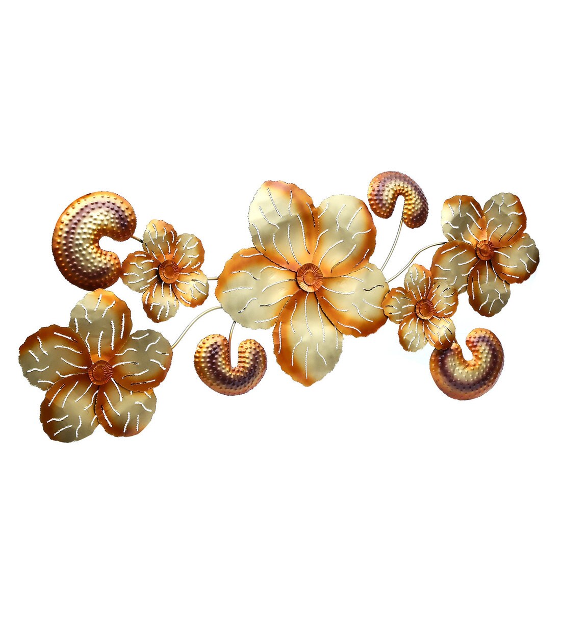 Buy Gold Metal Flower Wall Art by Malik Design Online - Floral Metal