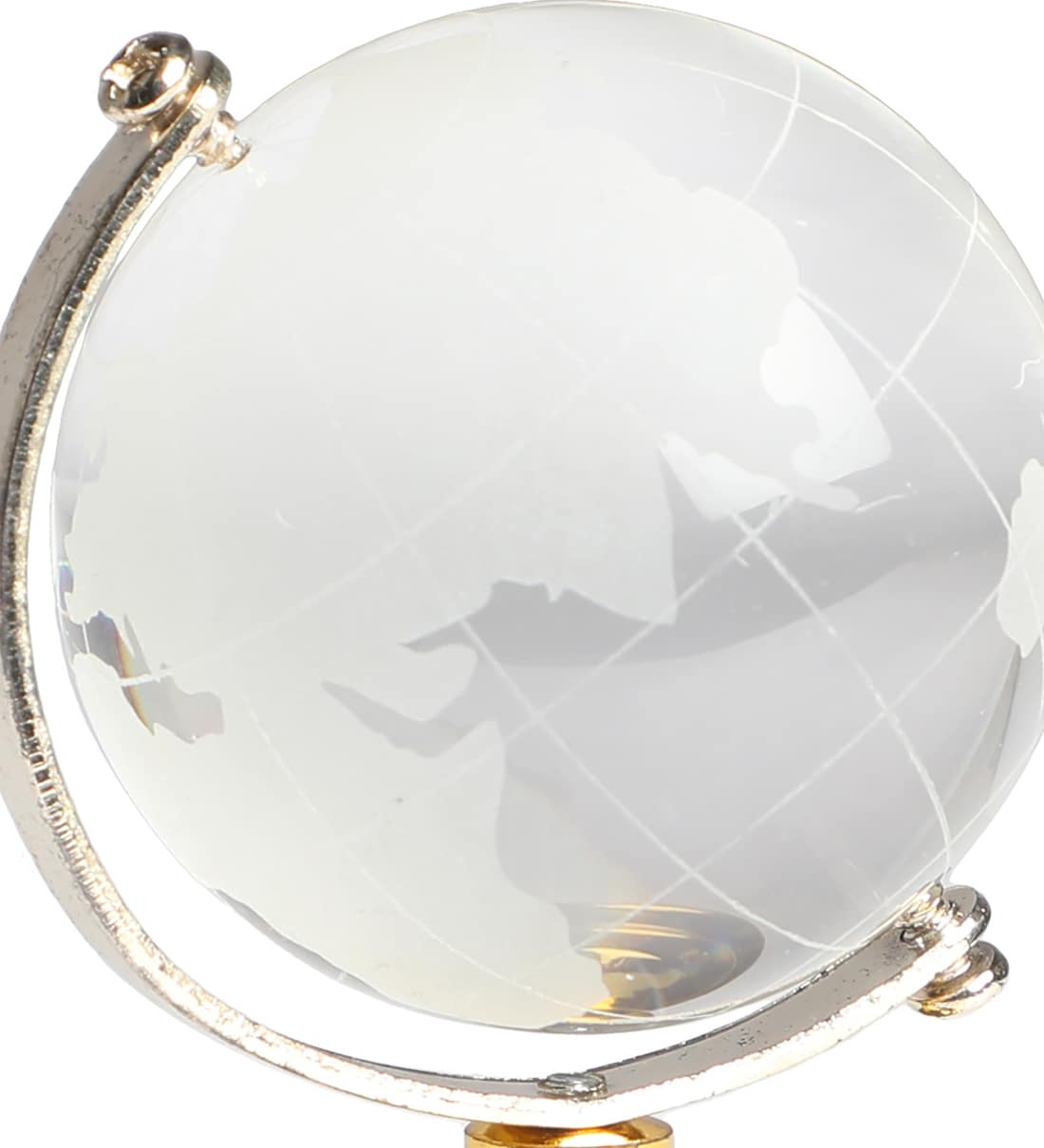 Buy Gold Glass and Metal Globe Showpiece by Exim Decor Online Globes