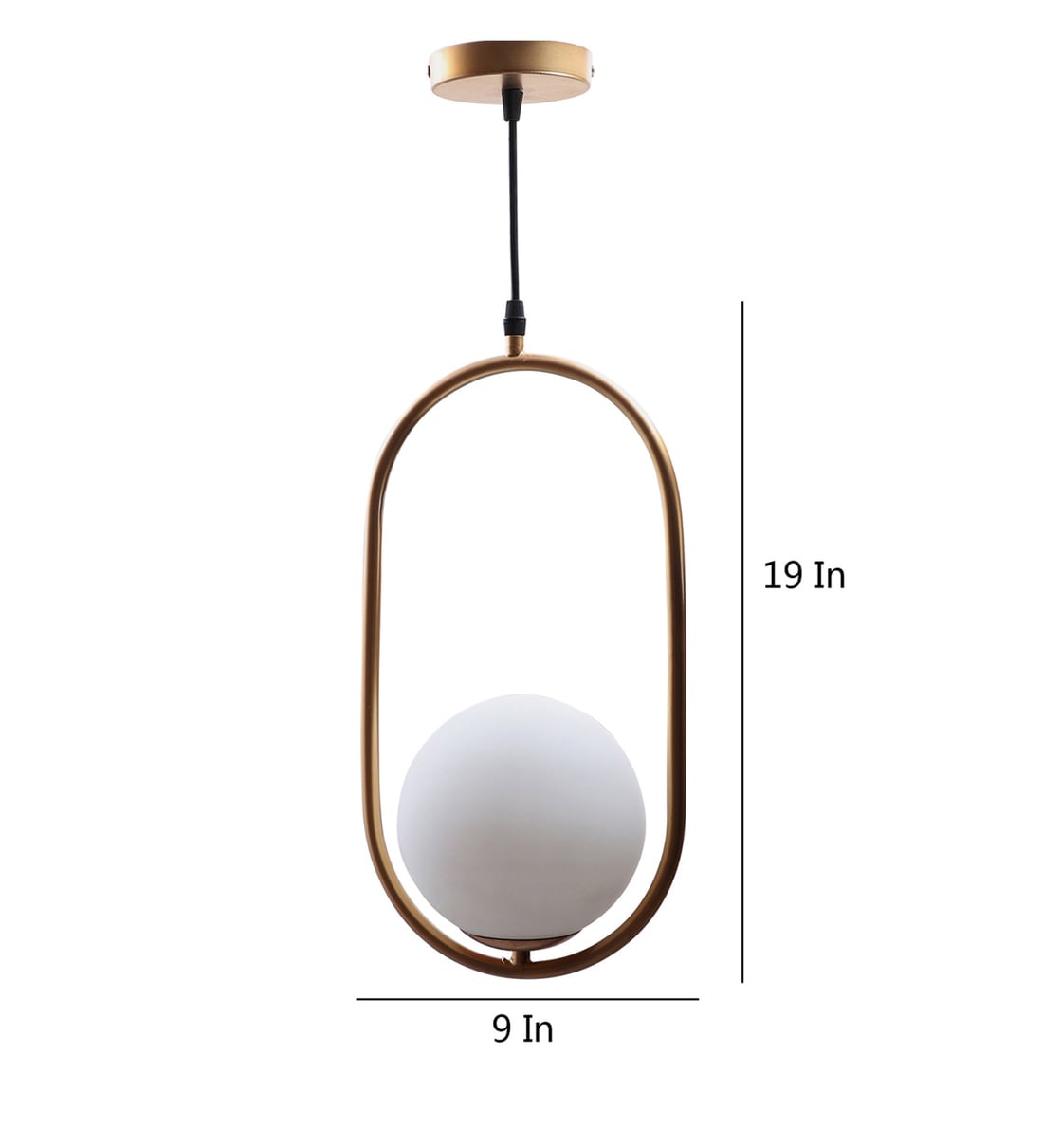 Buy Gold Metal Single Hanging Light By Eliante By Jainsons Lights