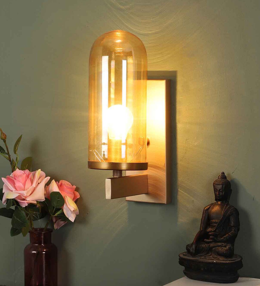 Buy Gold Metal Wall Light by Eliante by Jainsons Lights at 54 OFF by