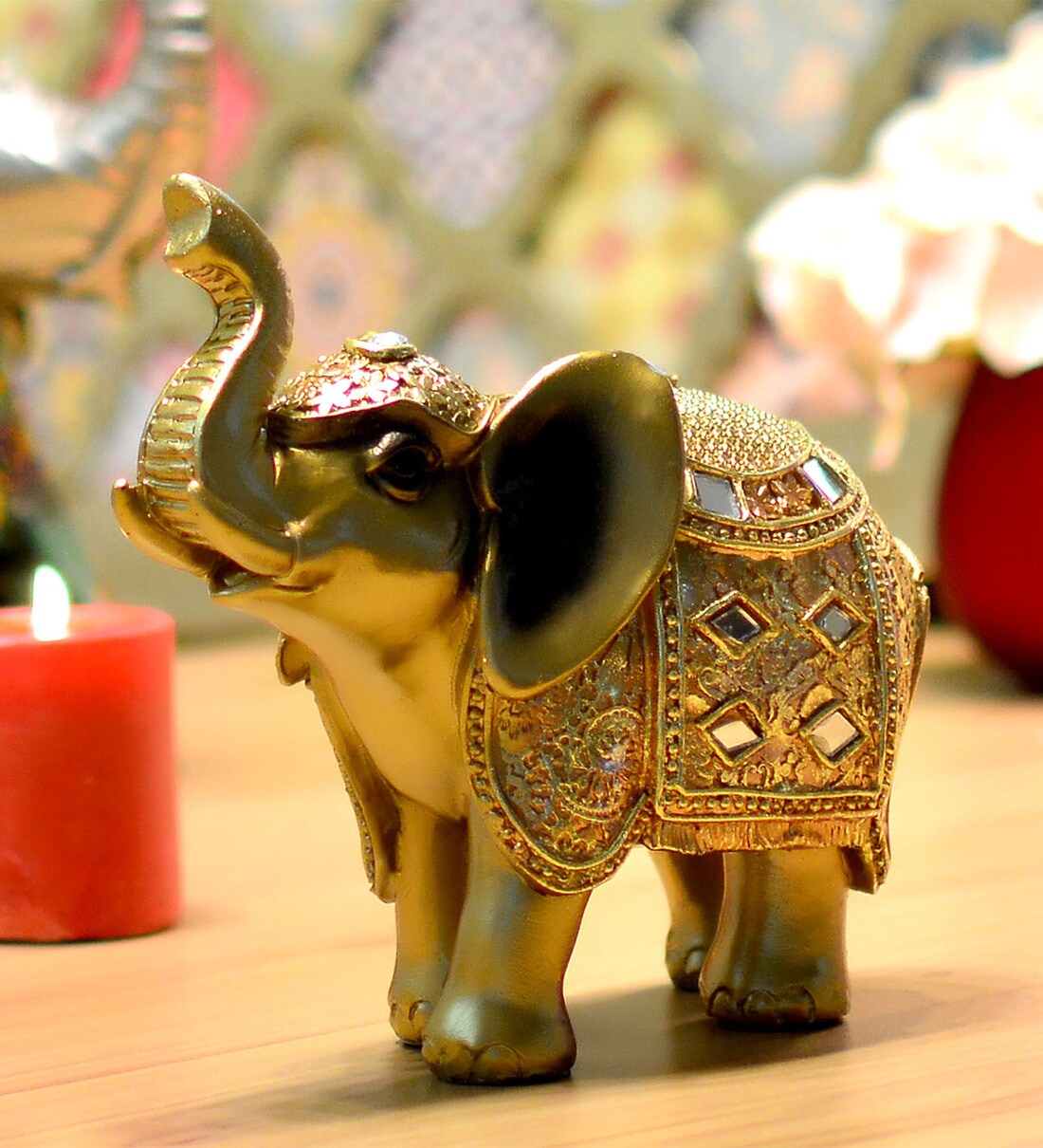 golden elephant figurine