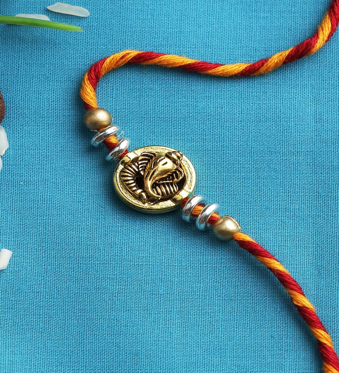 Buy Gold Thread & Plastic Rakhi Set by Aapno Rajasthan at 38 OFF by
