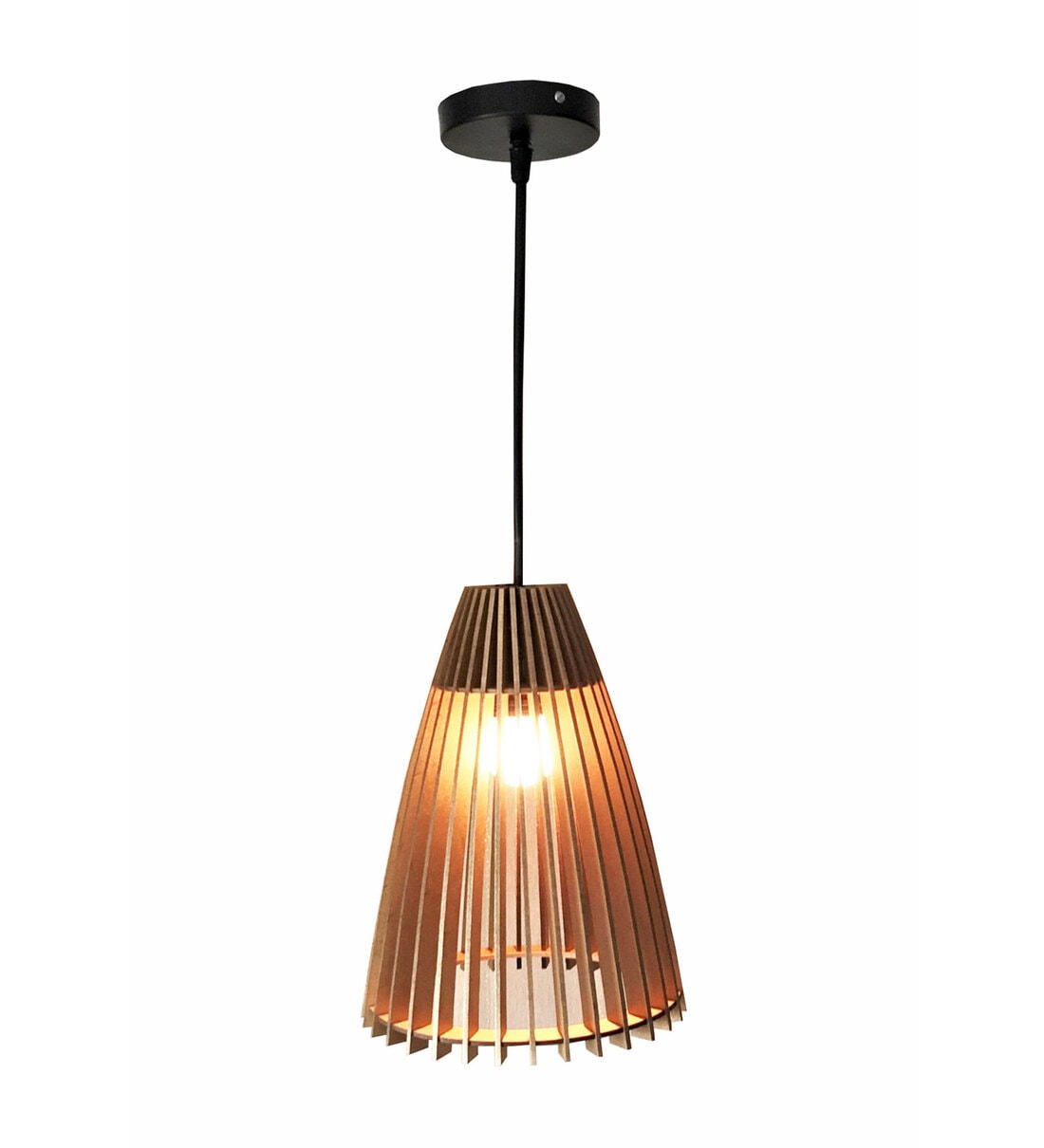 Buy Turner Gold Gold Wood Hanging Light by Grobliss Online Geometric