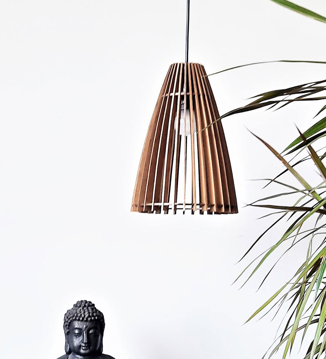 Buy Turner Gold Gold Wood Hanging Light by Grobliss Online Geometric