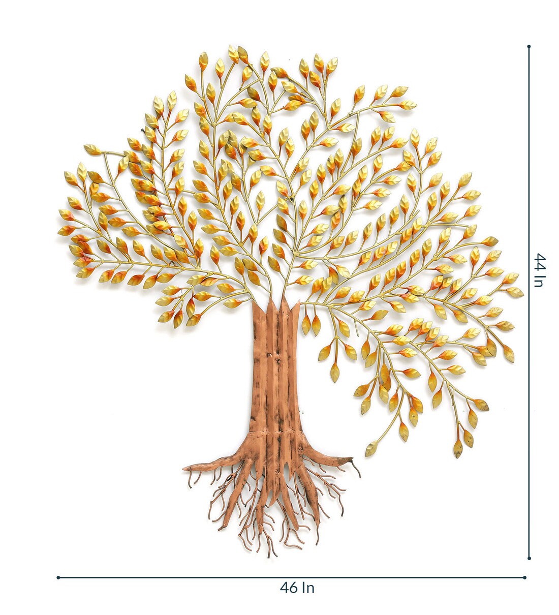 Buy Gold Metal Tree With Roots Wall Art by B K Exports Online Floral