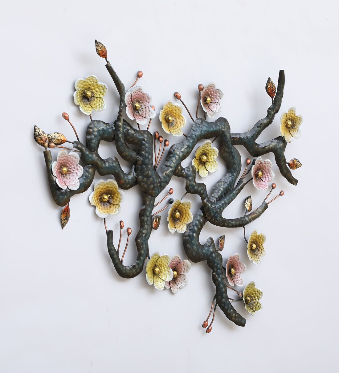 Buy Golden Iron Flower Wall Art By Malik Design Online Floral Metal