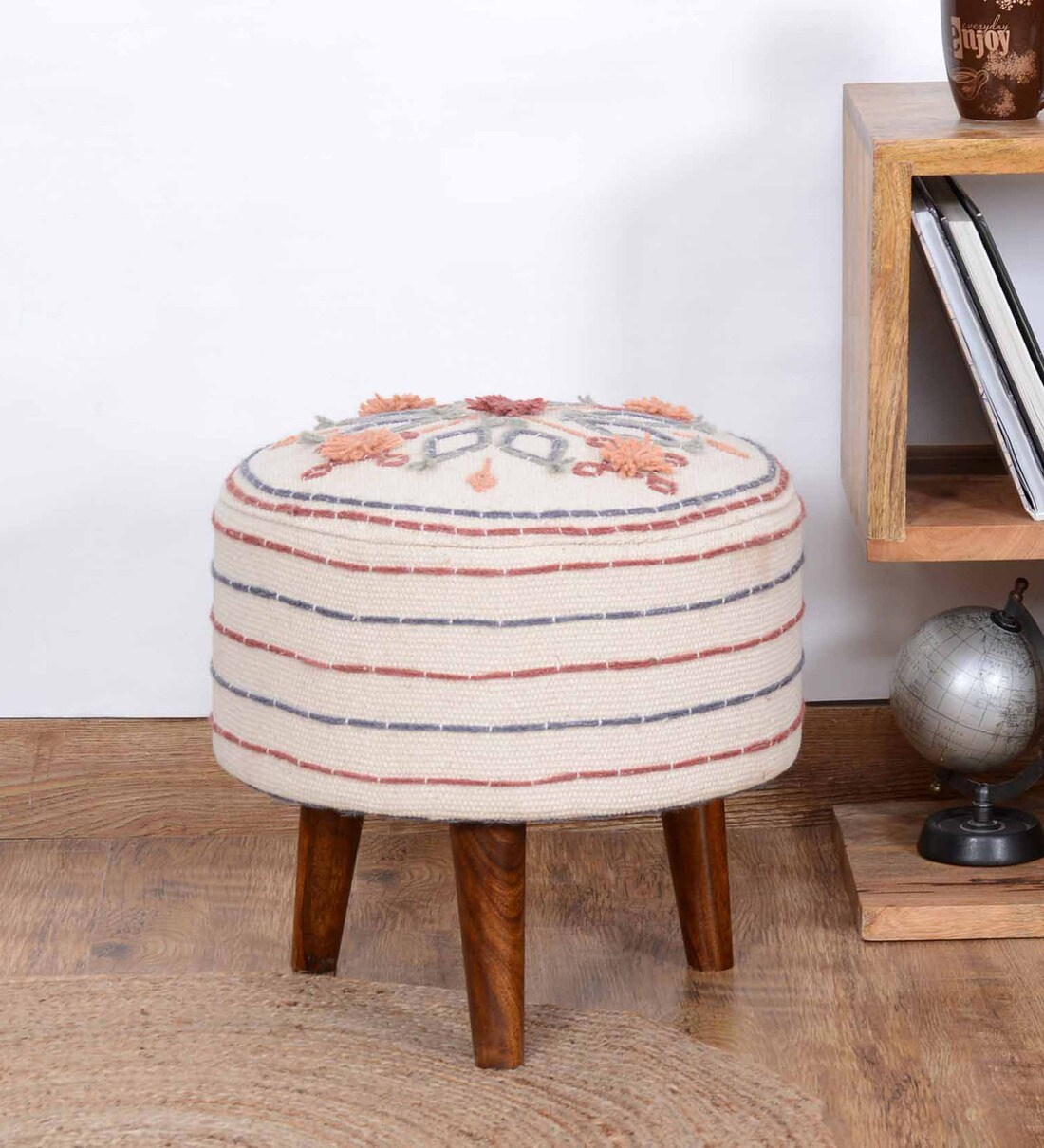 Buy Gowri Seating Stool In Multi Colour By Natural Fu