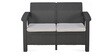 Goa 2 Seater Cushion Sofa in Charcoal Grey Colour