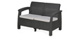 Goa 2 Seater Cushion Sofa in Charcoal Grey Colour