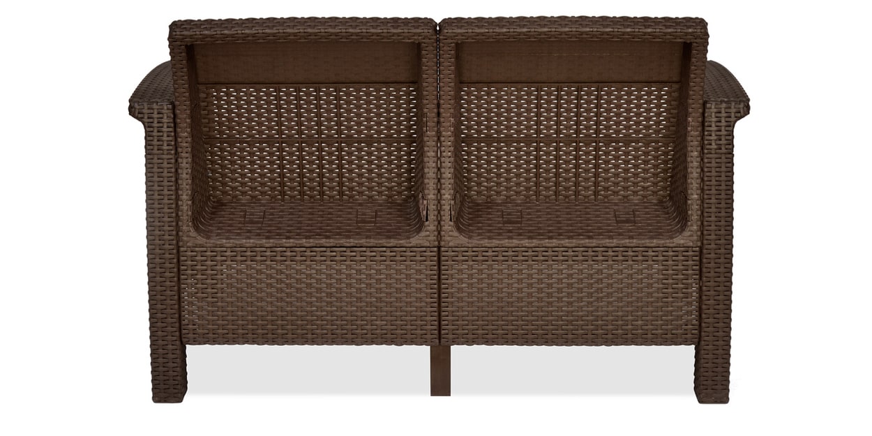 Buy Goa Patio Chair in Season Rust Brown with 2 Chair by Nilkamal