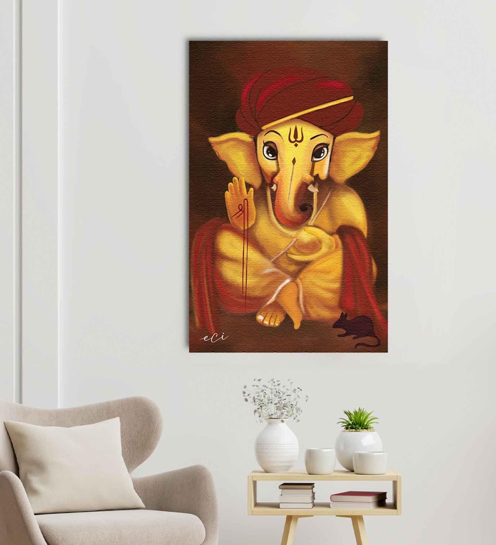 God Ganesha Spiritual Canvas Printed Art Prints