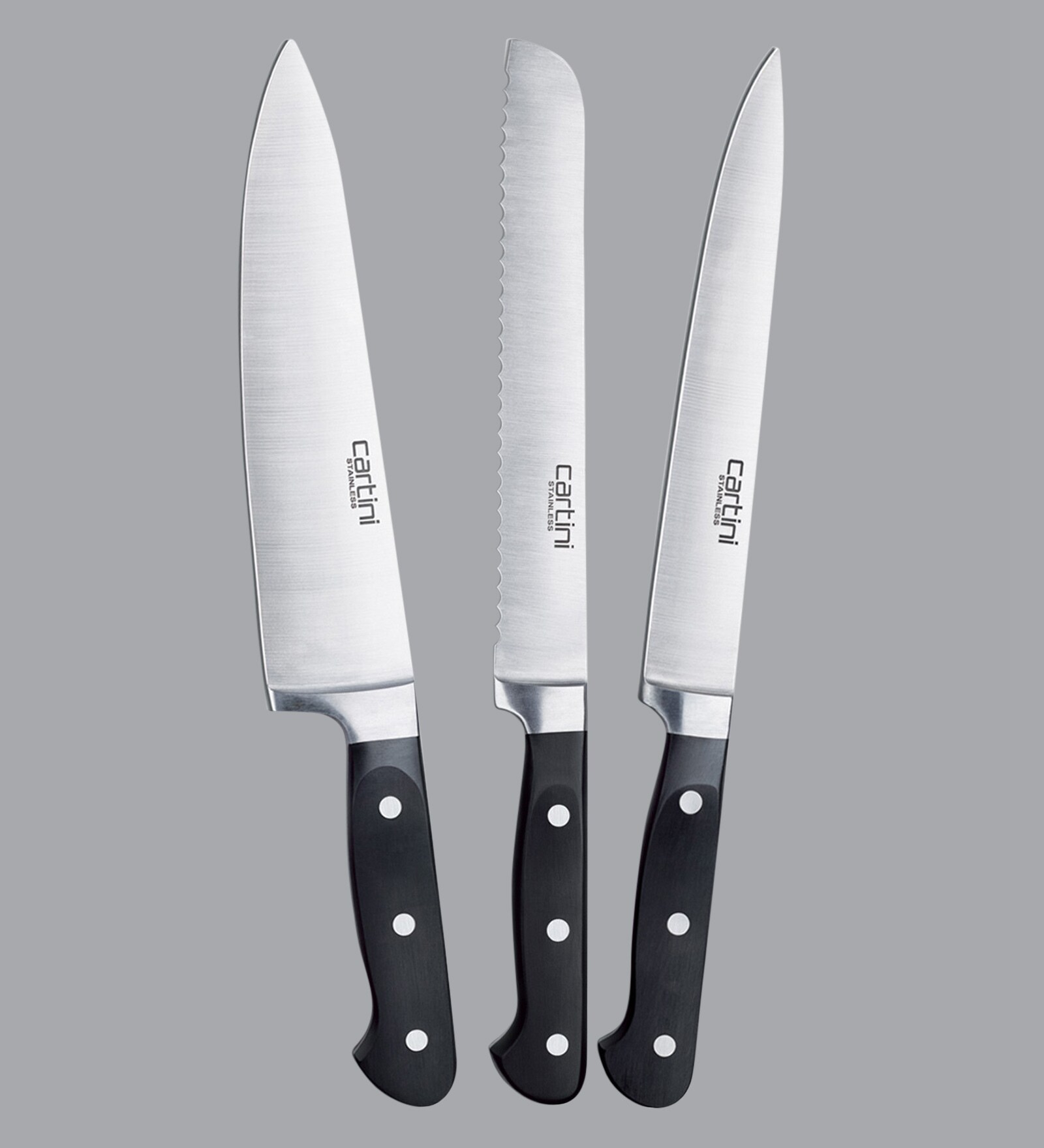 Godrej Cartini Black Stainless Steel Professional Knife Set