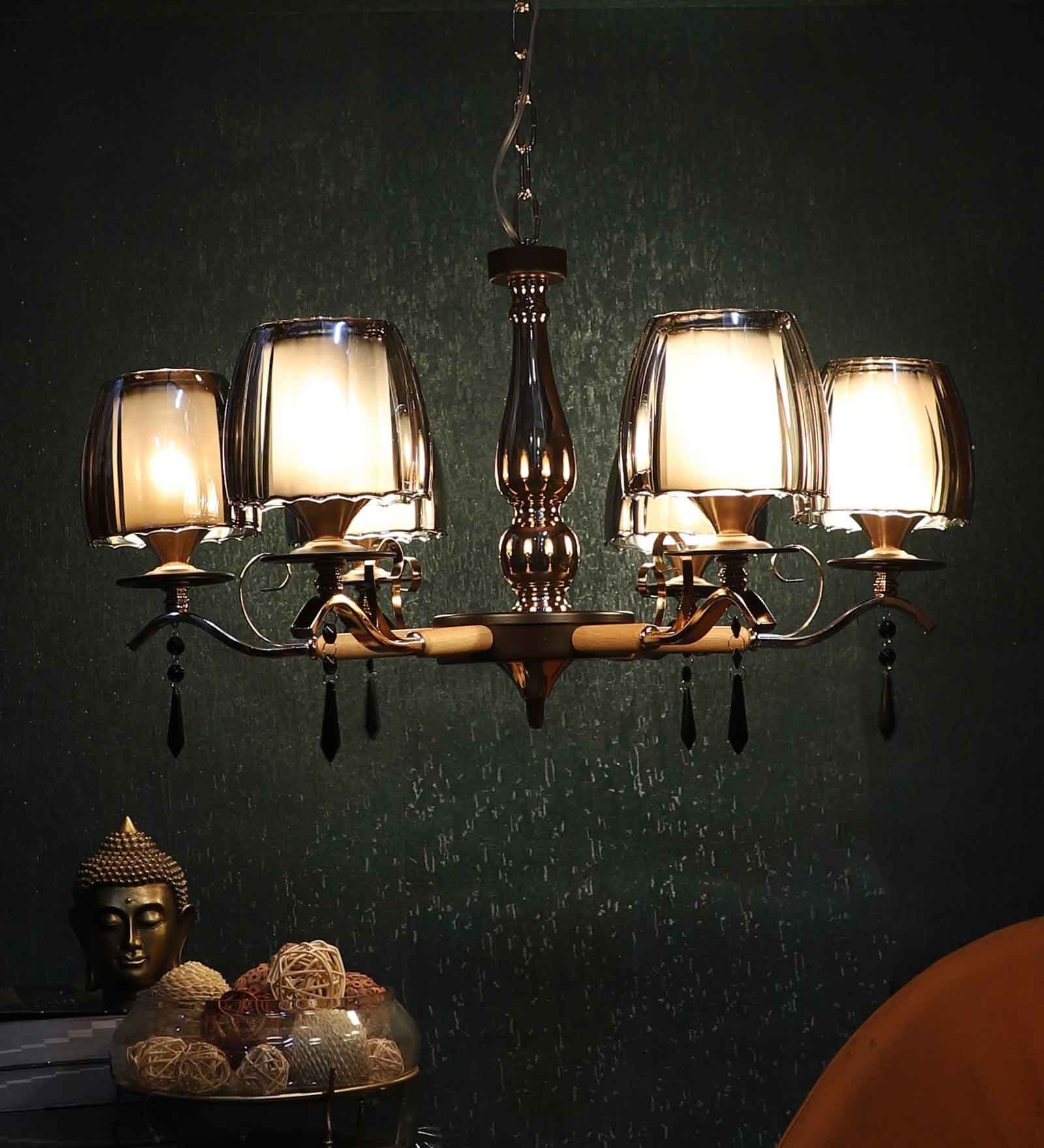 Buy Gold & Brown Iron Chandelier at 47% OFF by Eliante by Jainsons ...