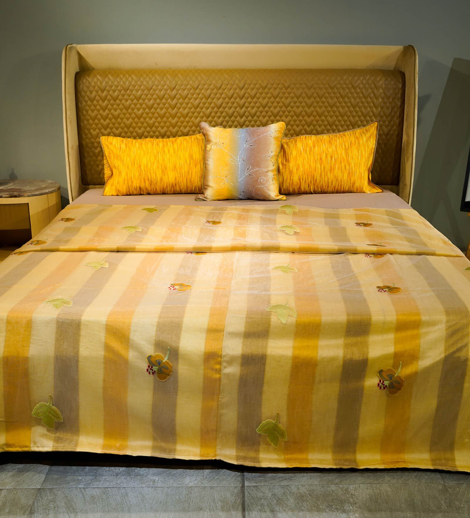 Gold   Upcycled from Silk Bed Cover  Collection