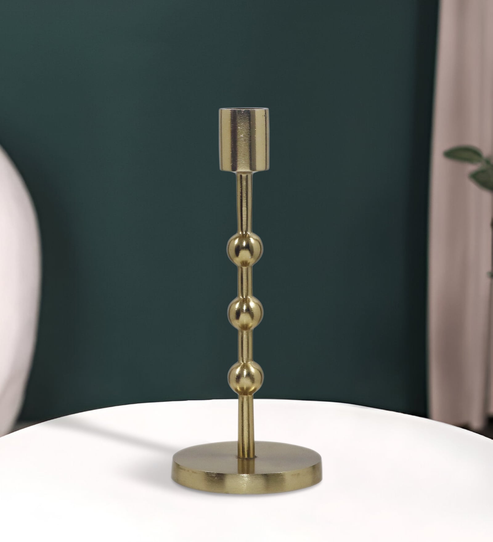 Gold Aluminium Candle Holder