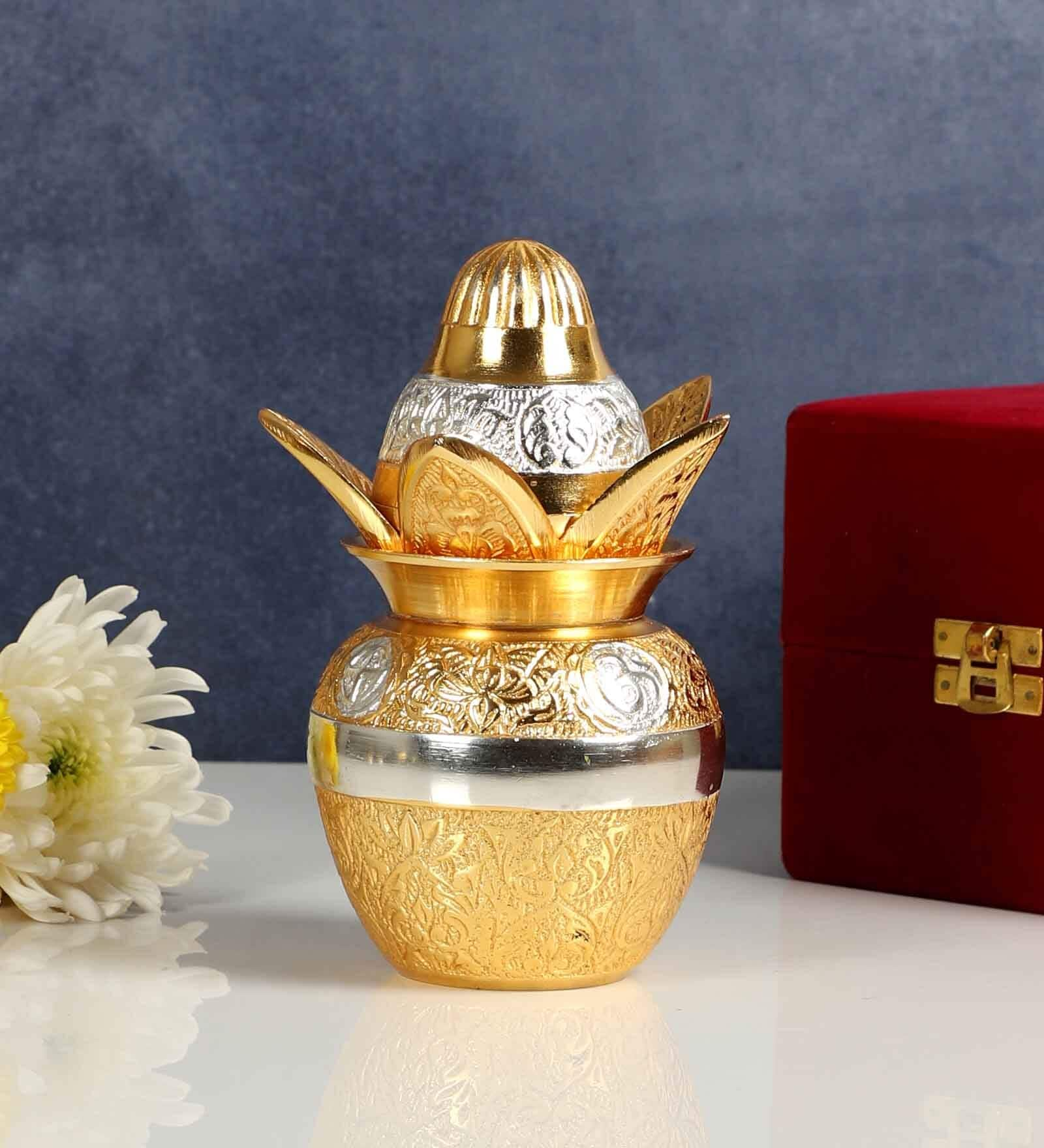 Buy Gold Aluminium Pooja Kalash at 30% OFF by Amaya Decors | Pepperfry