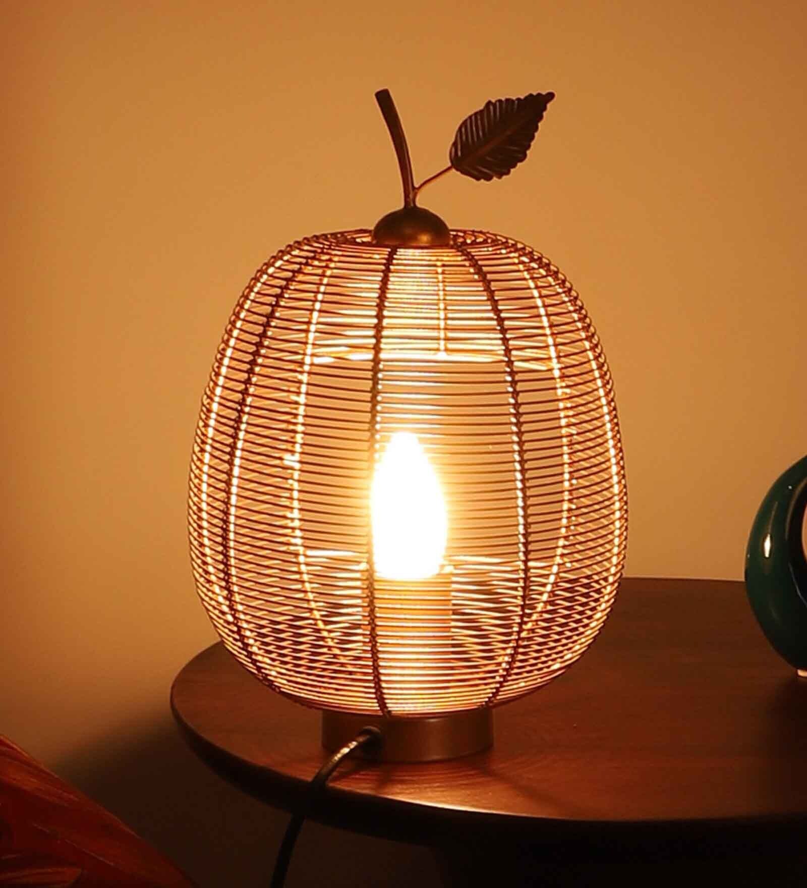 Gold Apple Table Lamp