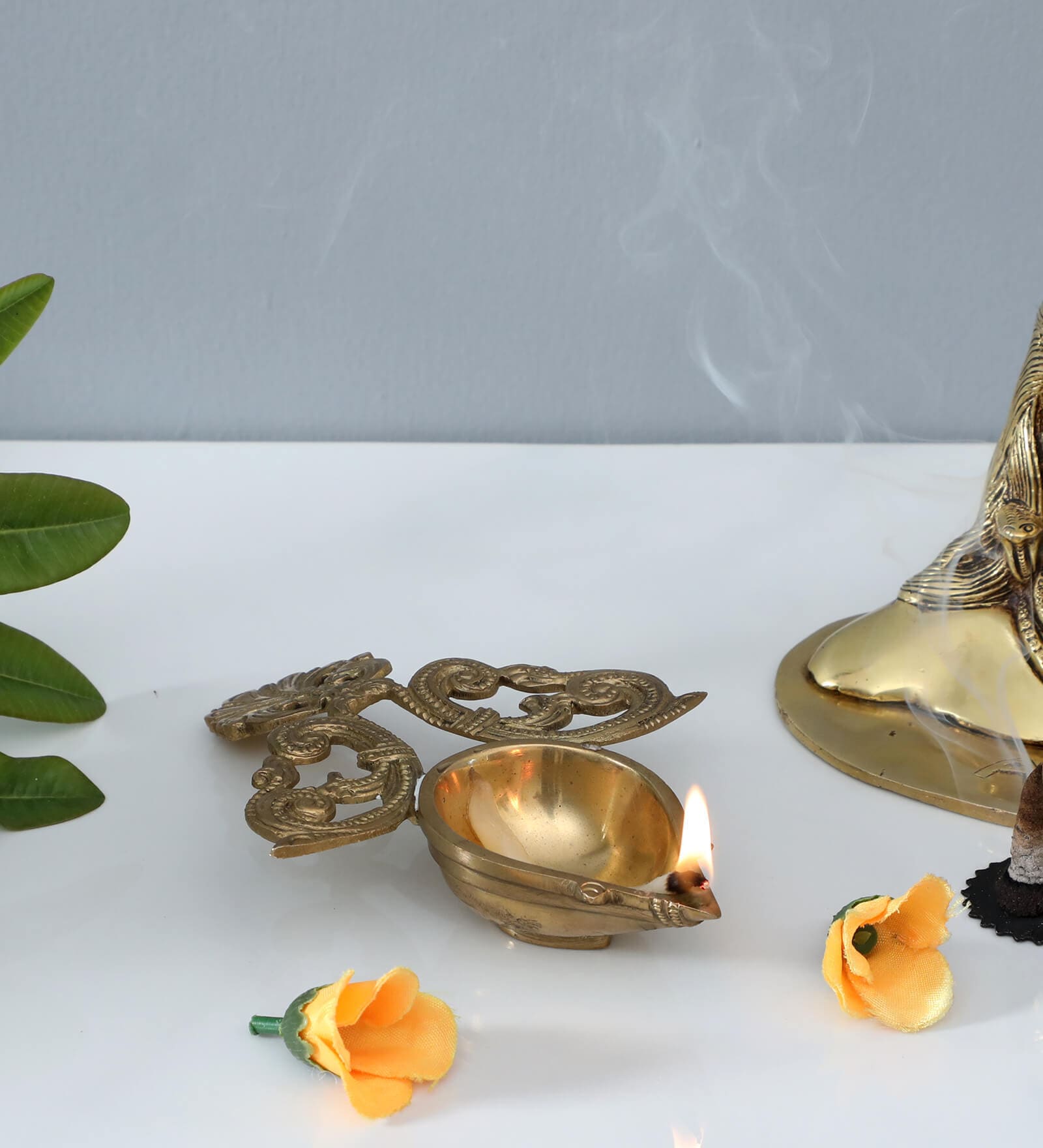 Deepak Gold Brass Diya