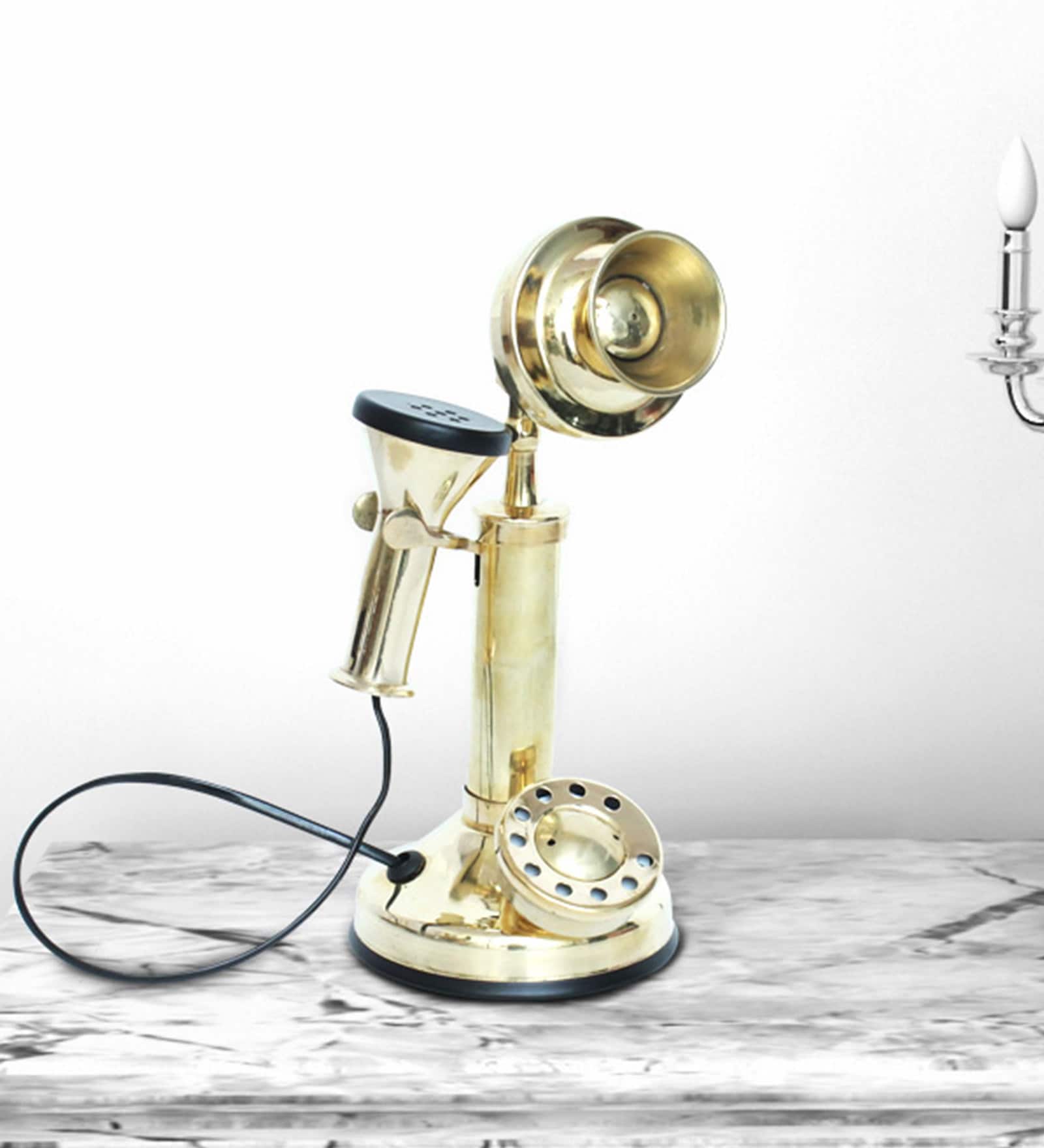 Gold Brass Retro Telephone