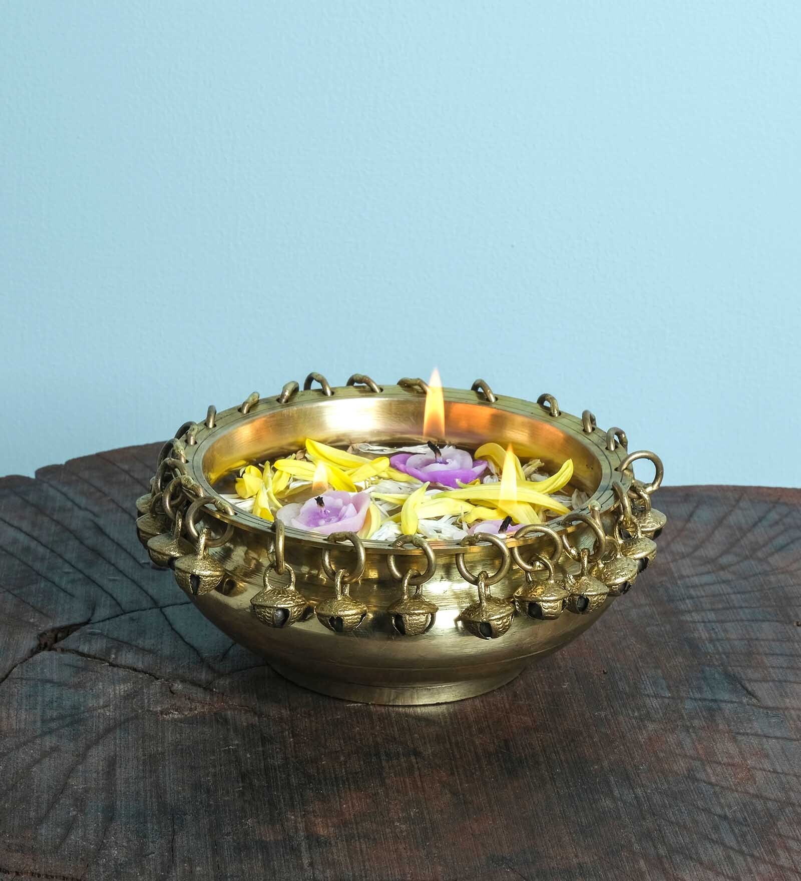 Gold Brass Urli Bowl