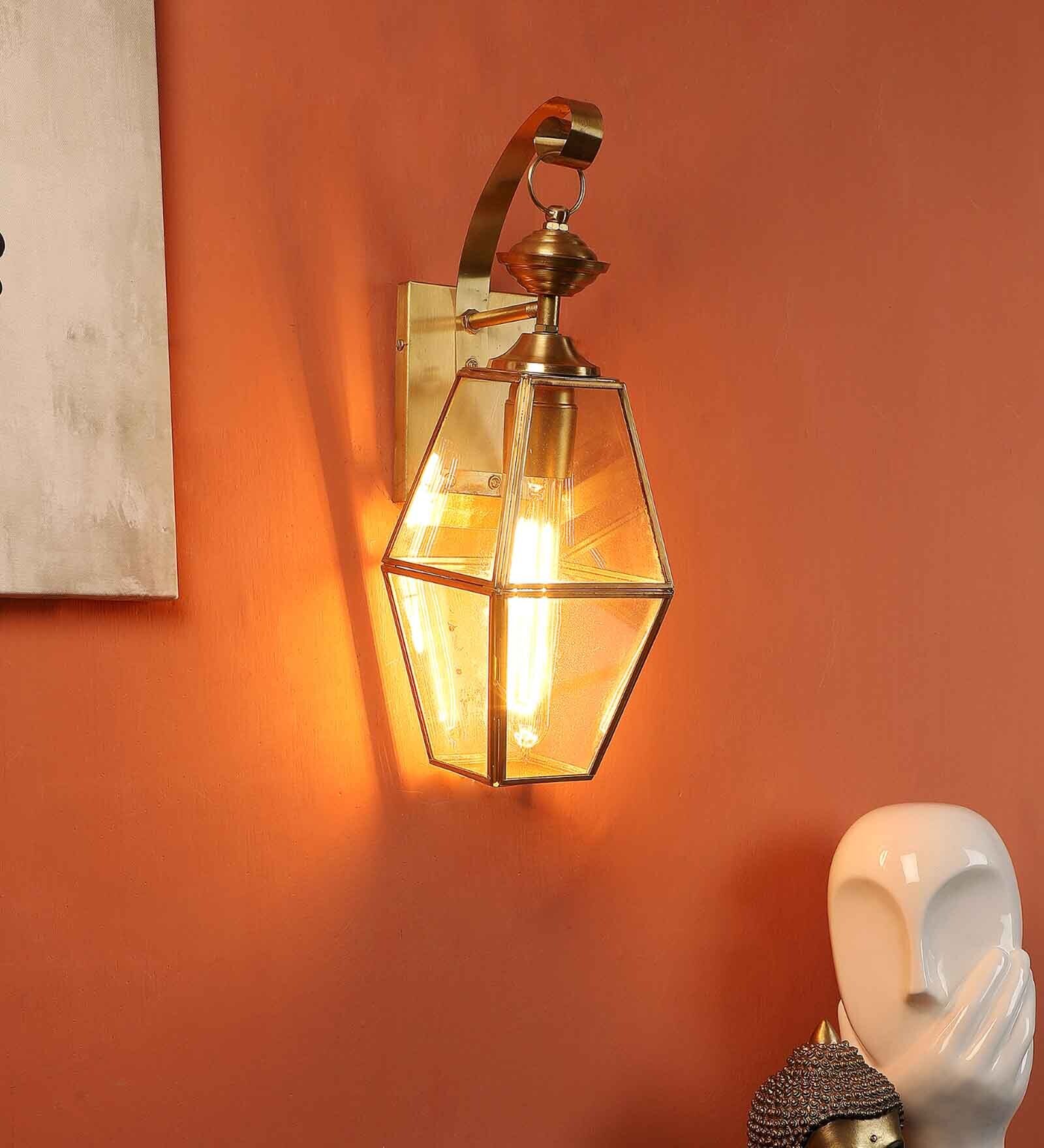 Buy Gold Brass Wall Lights By Eliante By Jainsons Lights at 49 OFF by