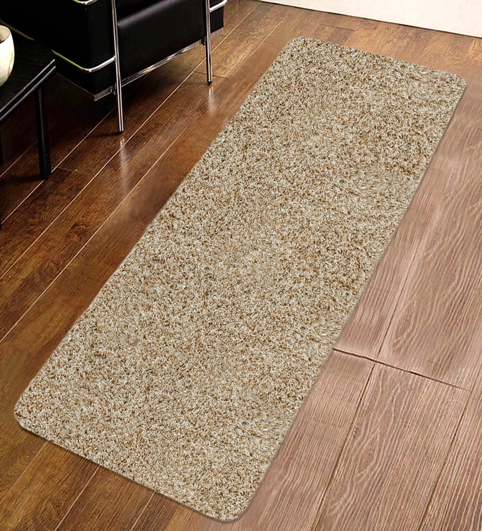 Gold Cotton Solid 4 X 2 Feet Bedside Runner