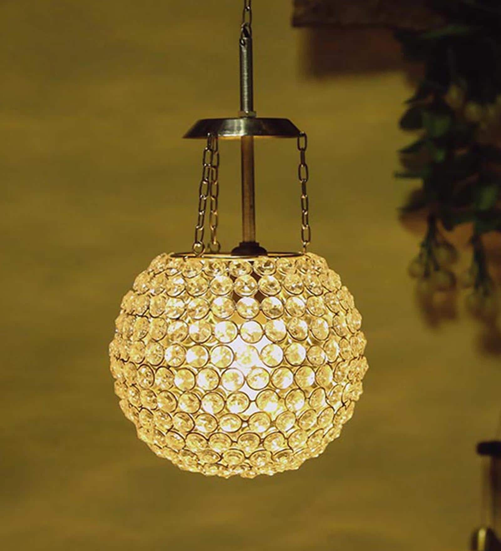 Malvika Gold Crystal Hanging Light