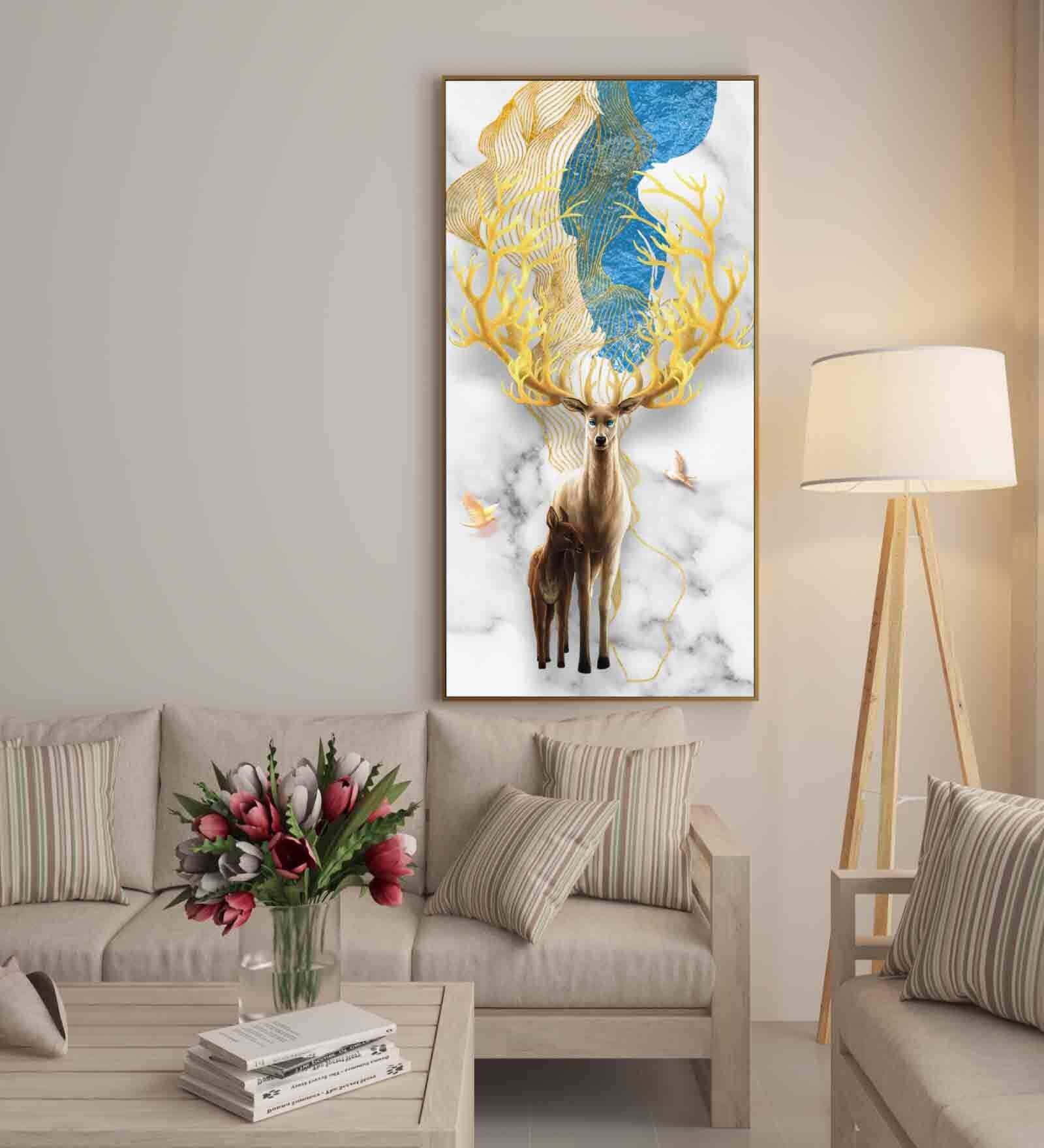 Multicolour Engineered Wood Art Print