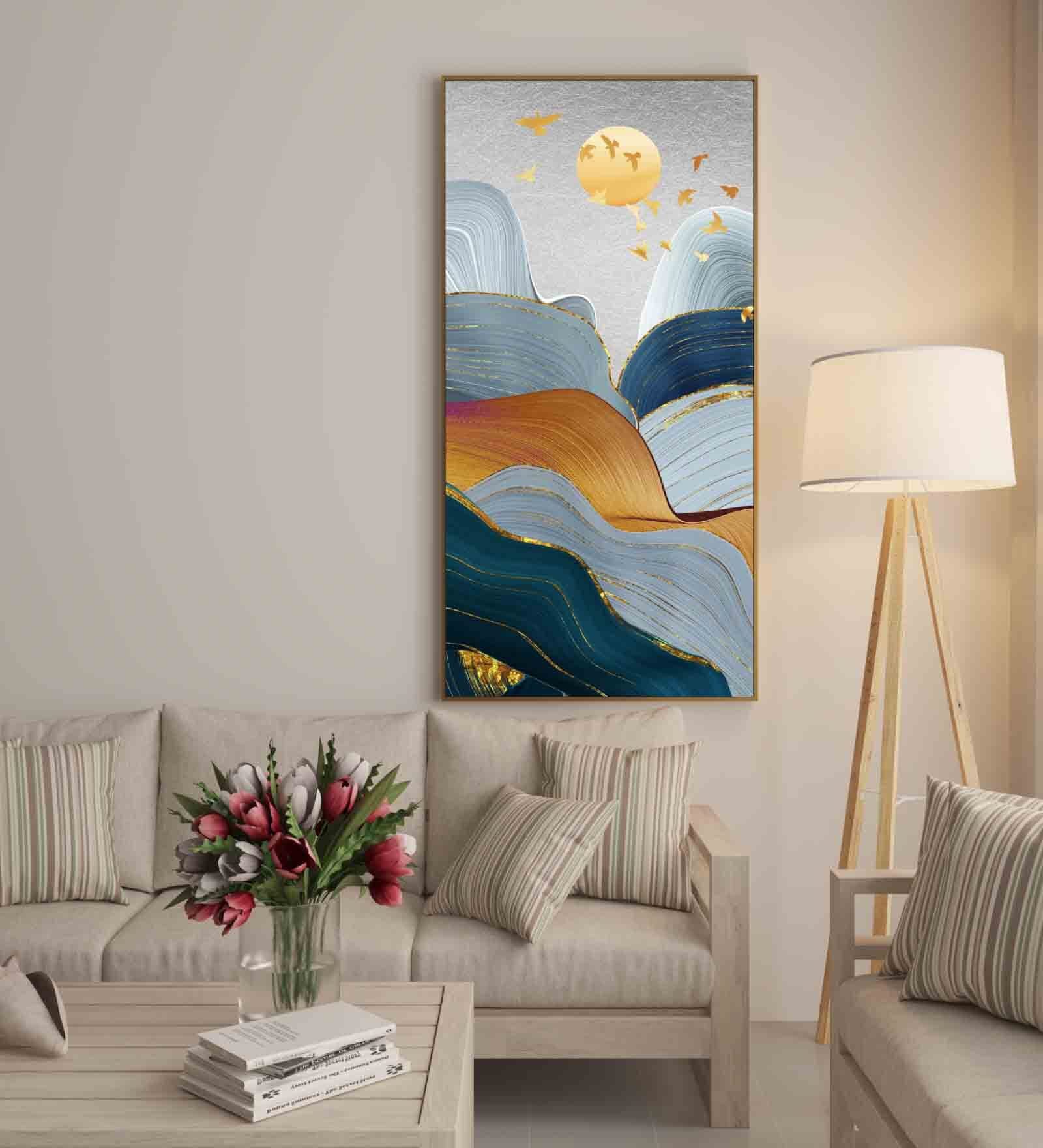 Multicolour Engineered Wood Art Print