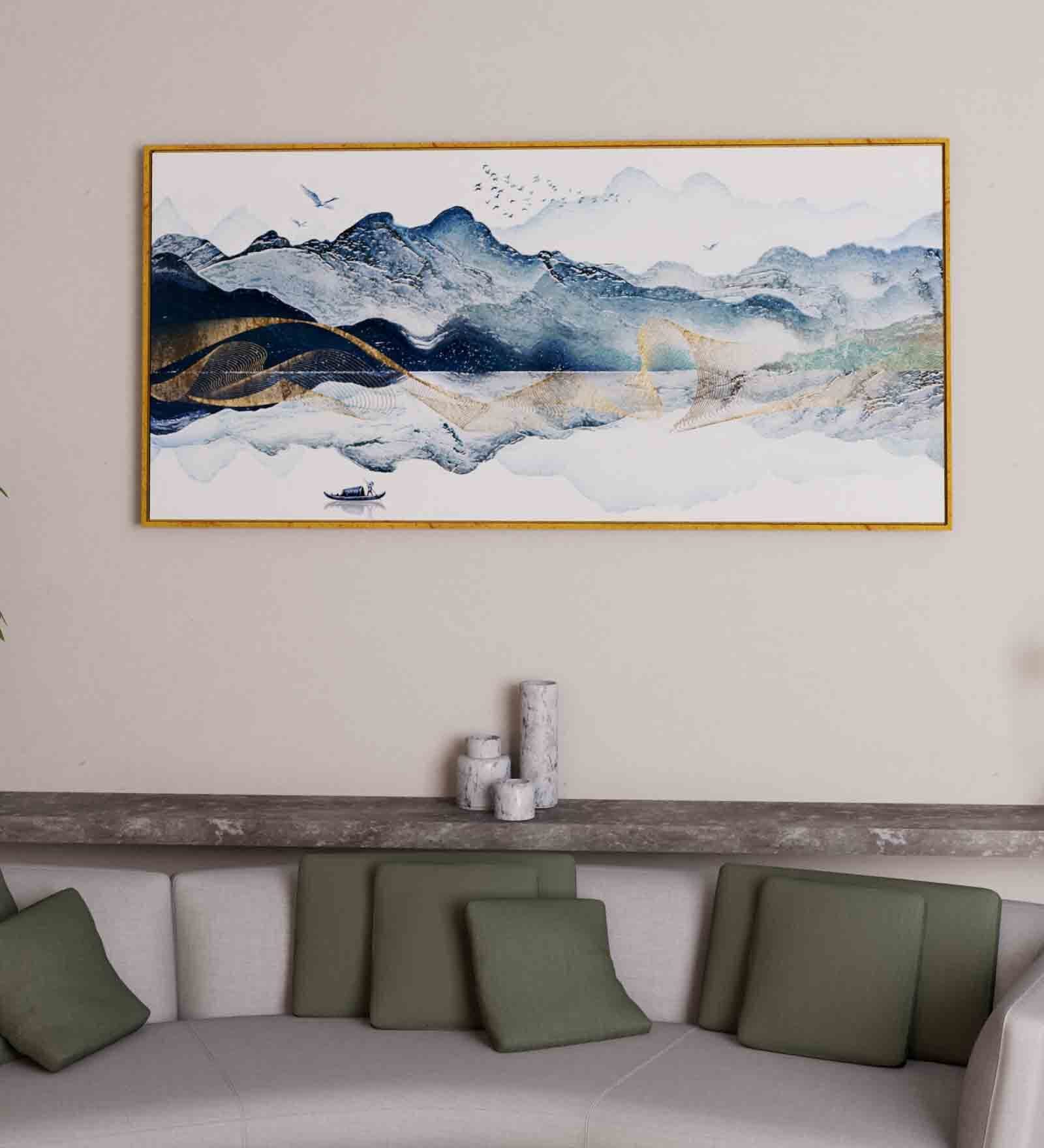 Multicolour Engineered Wood Art Print