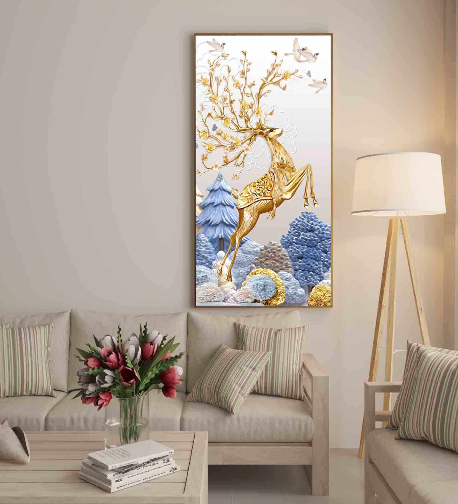 Multicolour Engineered Wood Art Print