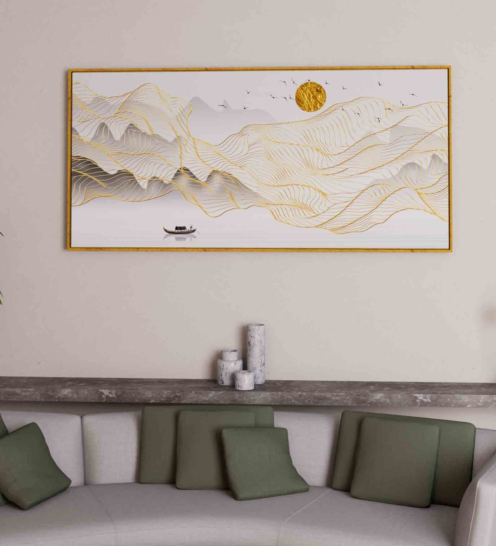 Multicolour Engineered Wood Art Print