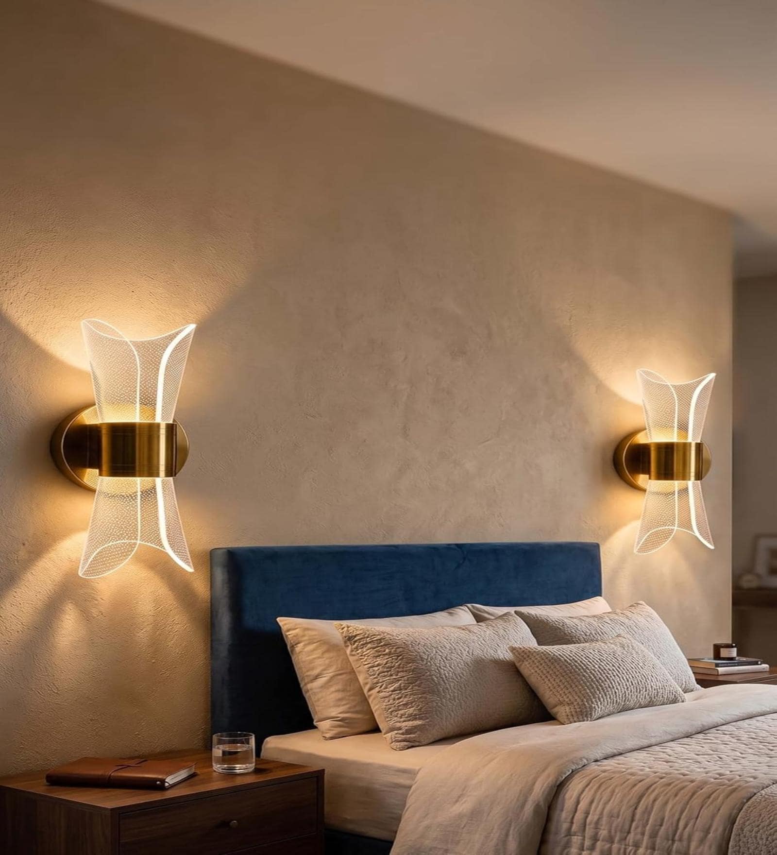 Gold Finish Modern Acrylic Sconce LED Wall Light Gold Finish Modern Acrylic Sconce LED Wall Light
