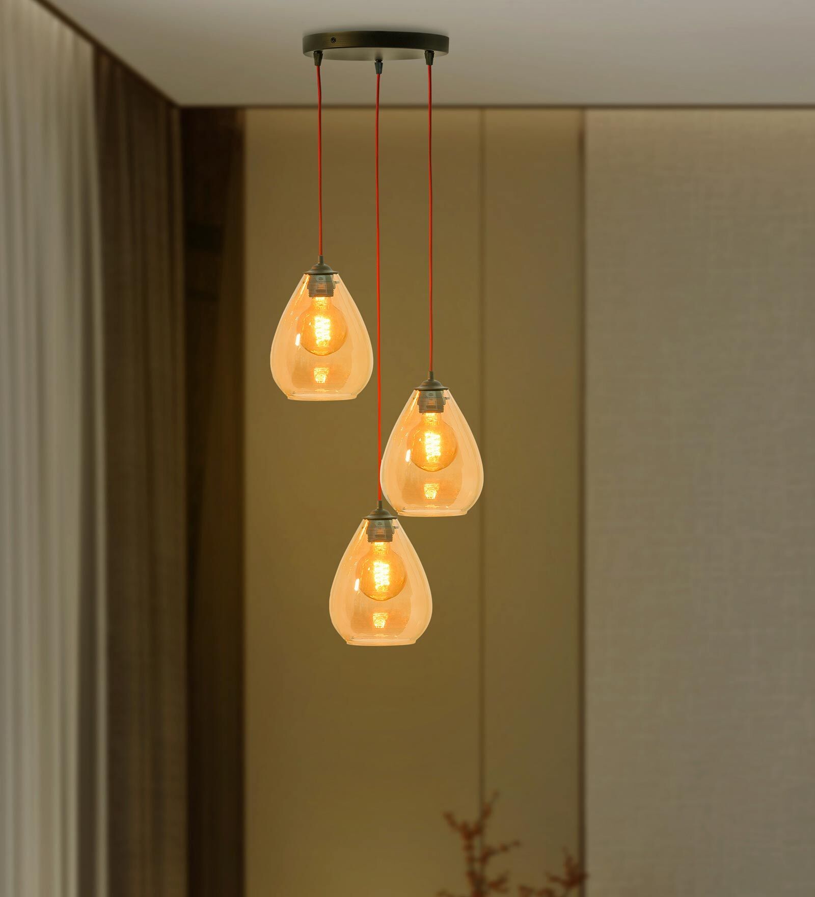 Ryan Gold Gold Glass Cluster Hanging Light