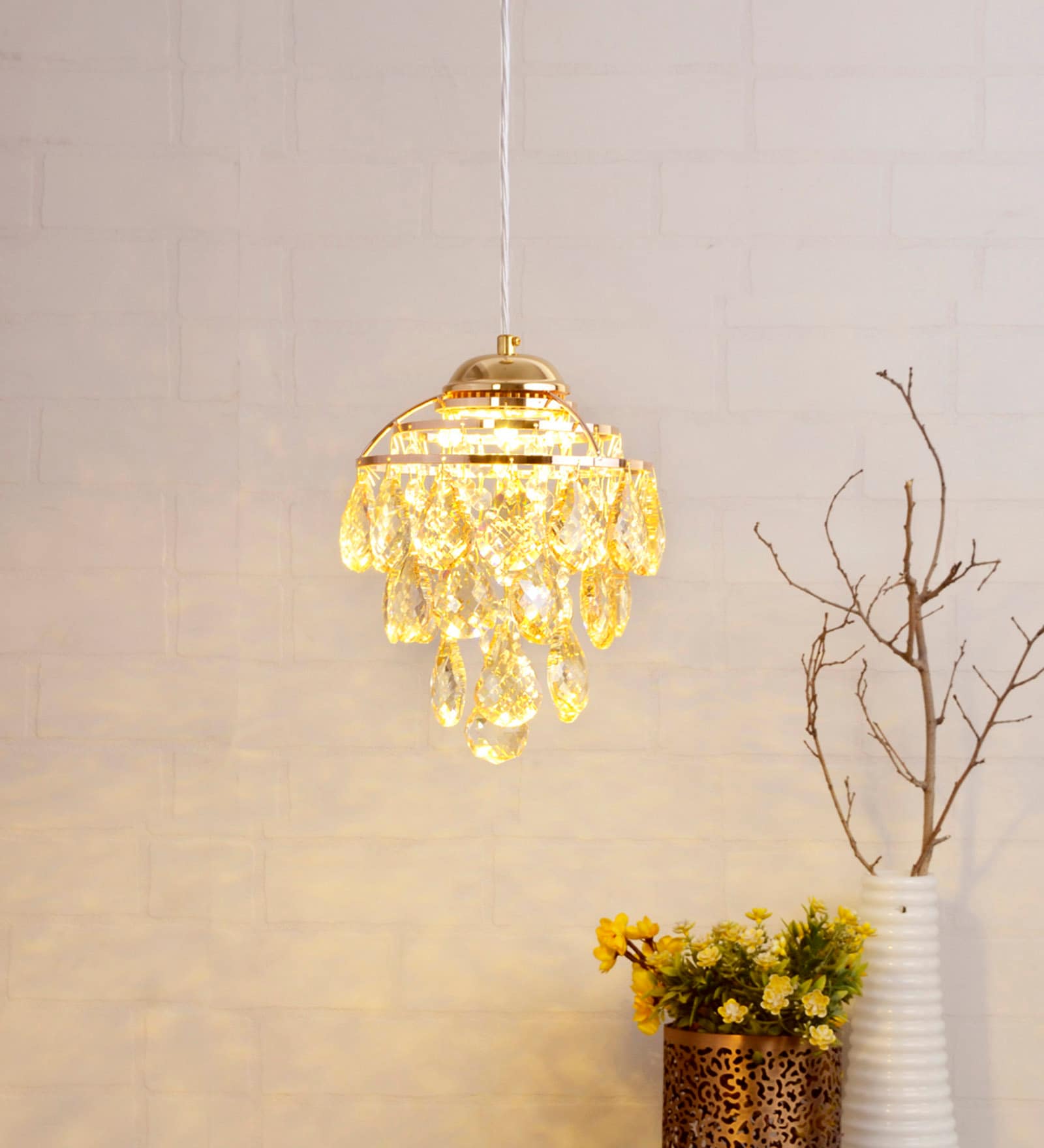 Gold Glass Megan Pendant Lamp