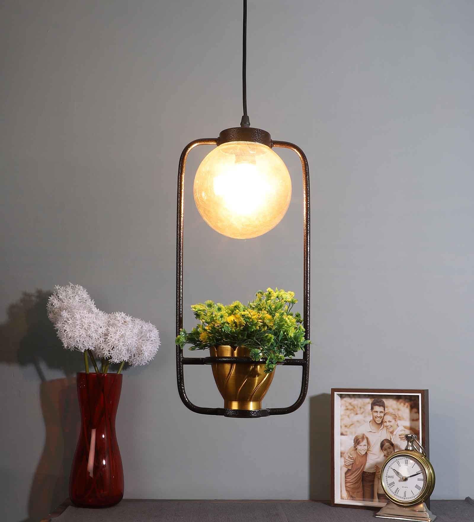 Midway Gold Glass Hanging Light
