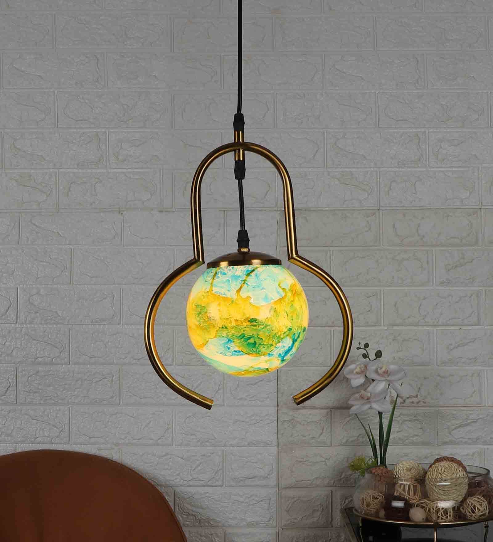 Manderley Gold Iron Hanging Light
