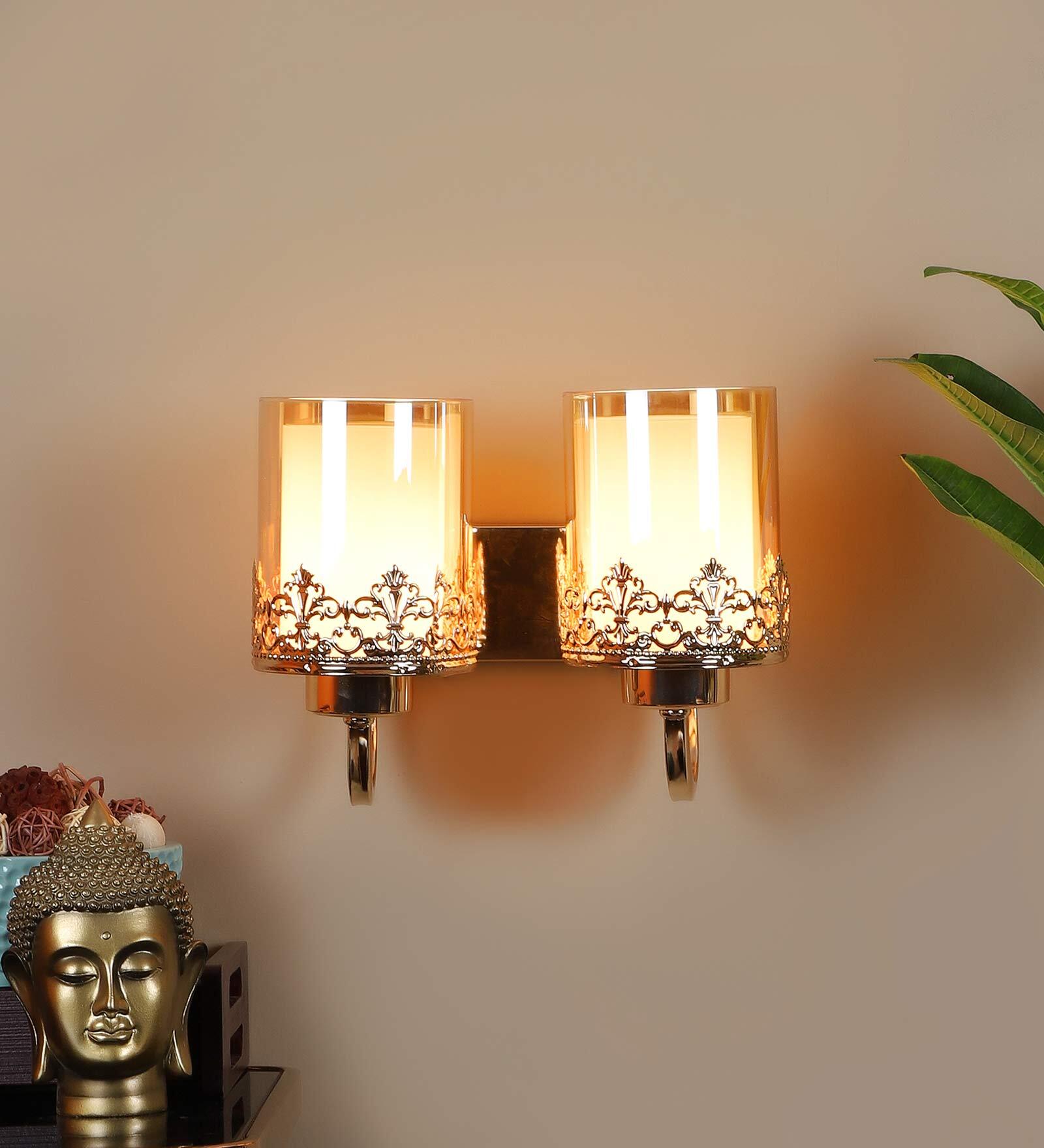 Buy Magnum Gold Iron Wall Sconces by Eliante by Jainsons Lights at 37
