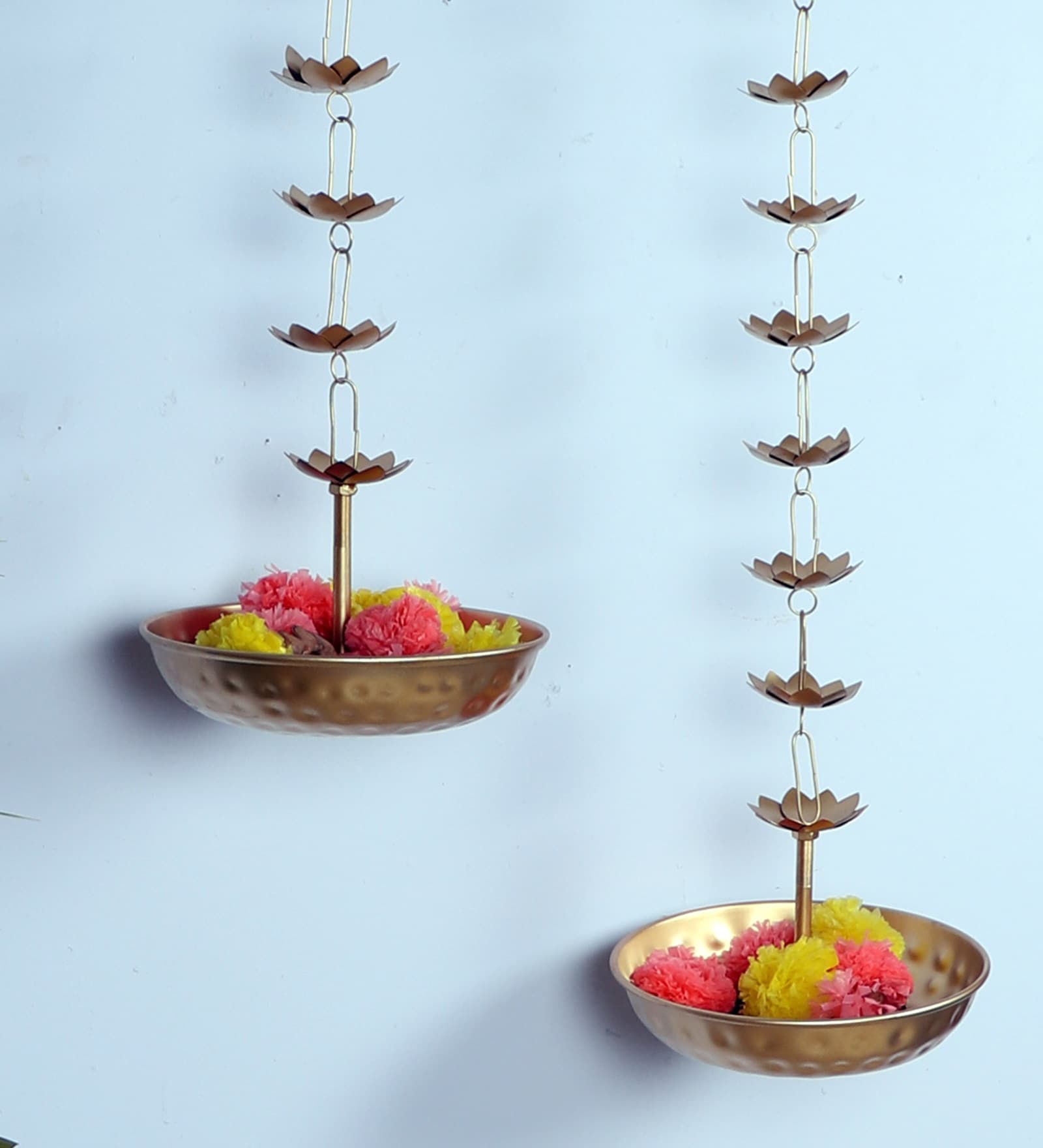 Hanging Flower Urli With Stand Set