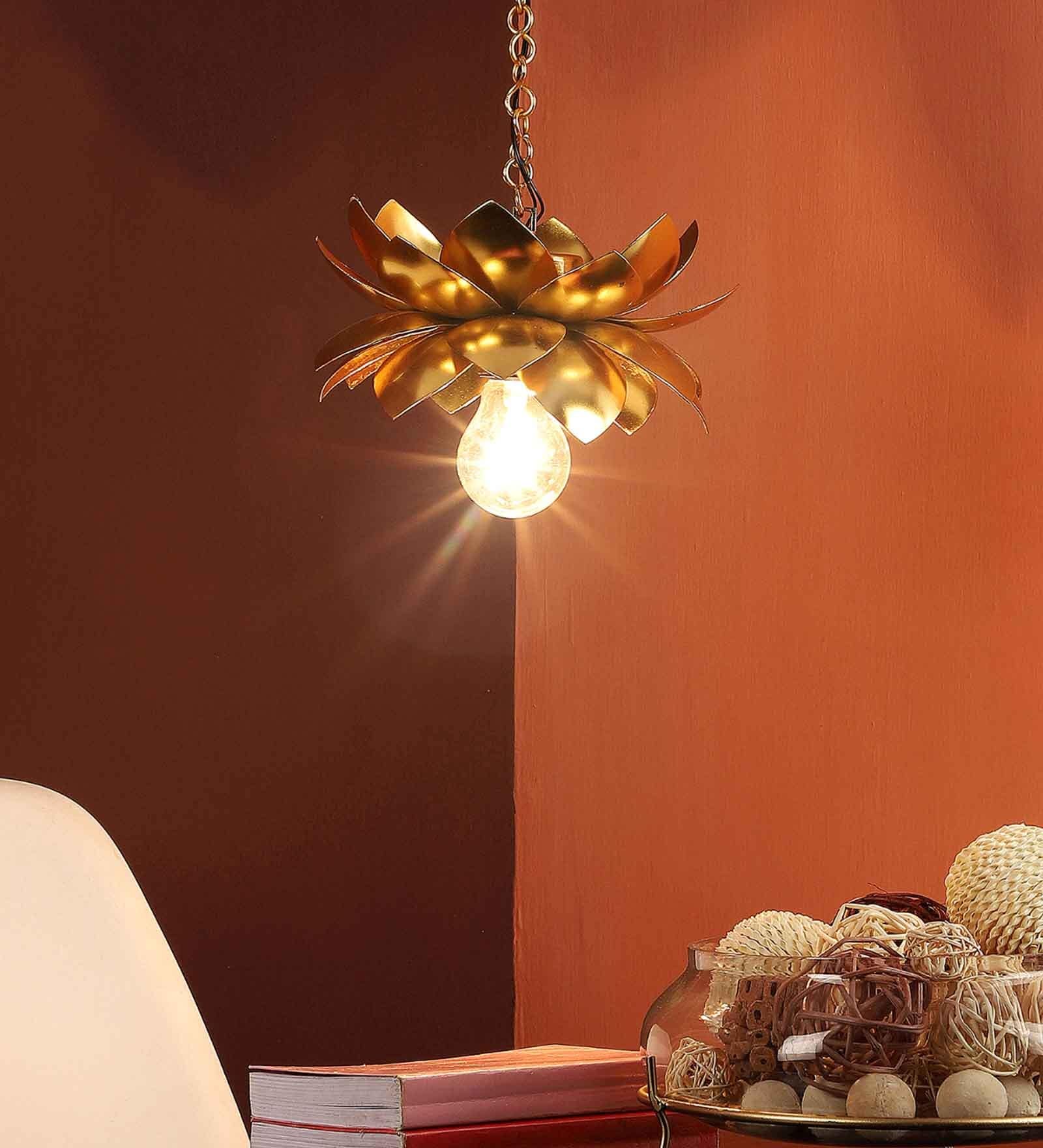 Alba Gold Iron Hanging Light
